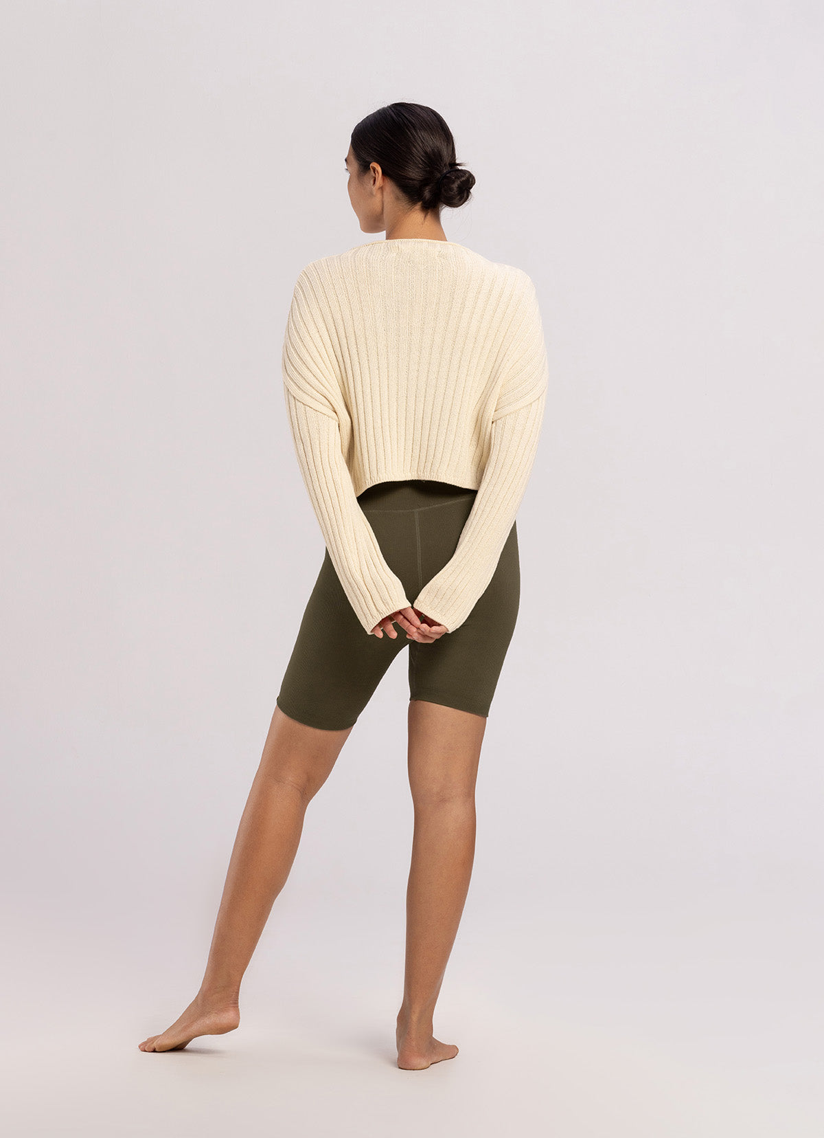 Seamless short leggings_Stone Gray