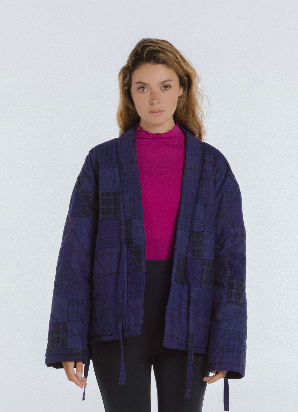 Quilted robe jacket_Multi