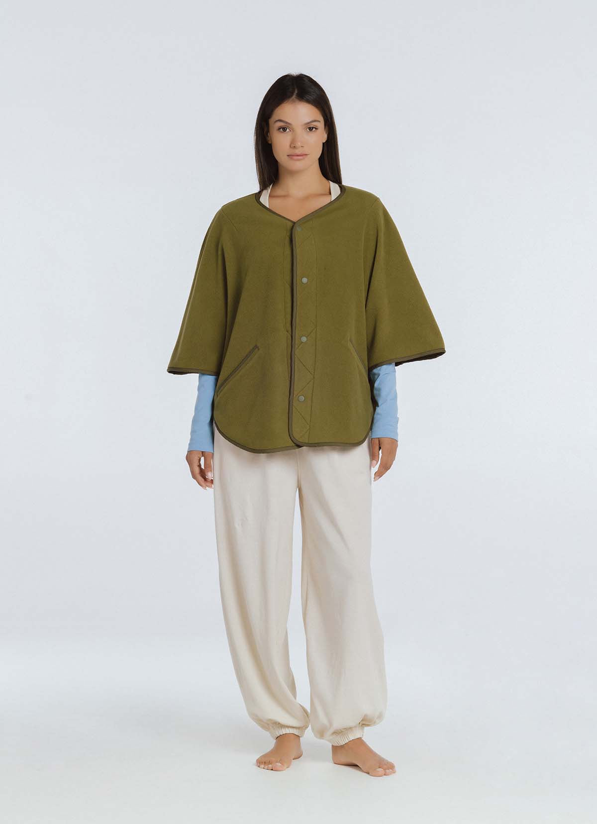 Polar Fleece poncho_Mayfly