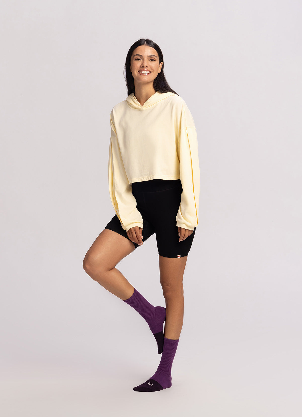 Two-tone ankle socks_Purple Multi