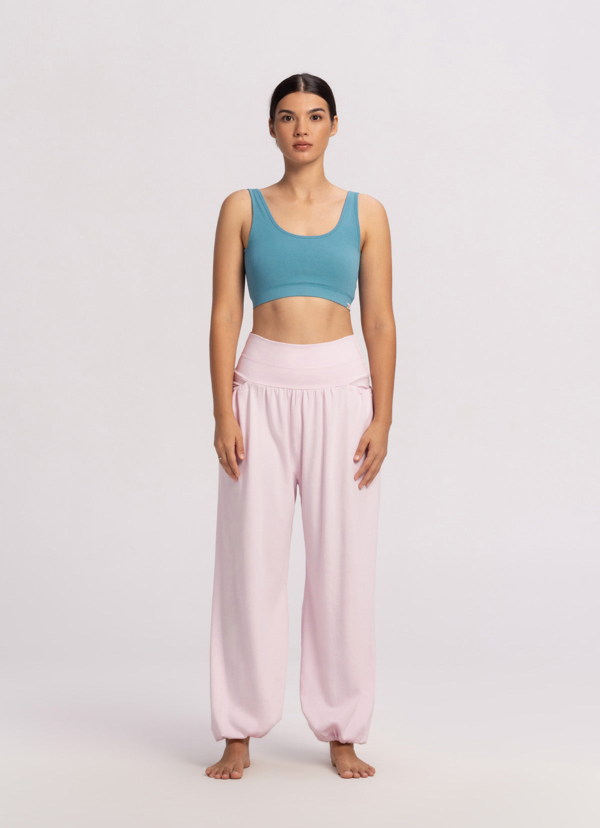 Seamless U line bra top_Delphinium Blue