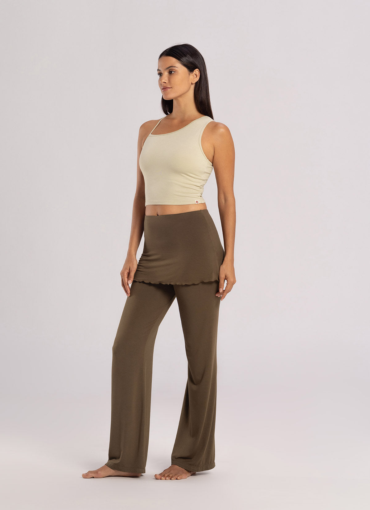 Crossover tank top_Taupe