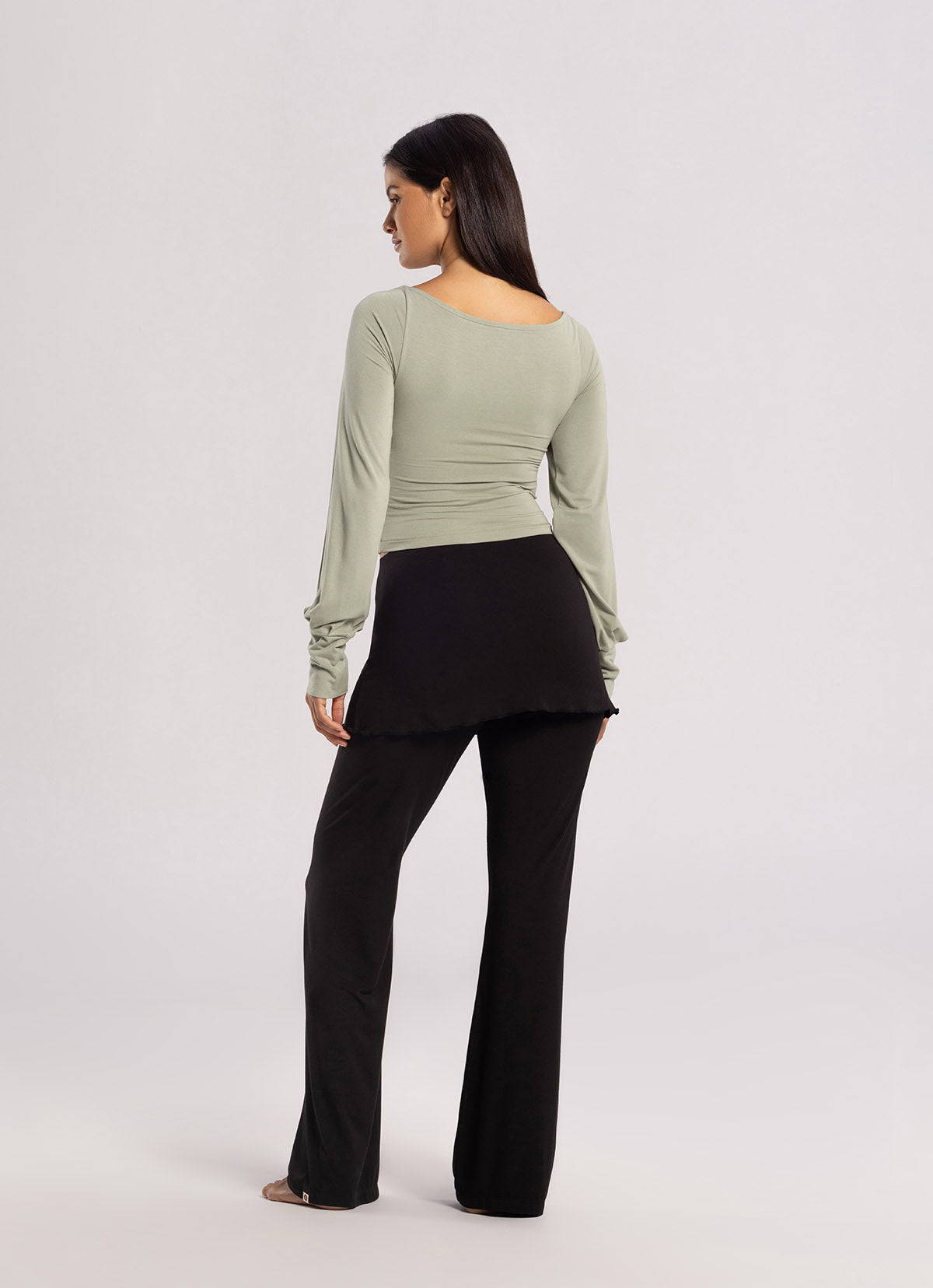 Layered bolero top_Eucalyptus