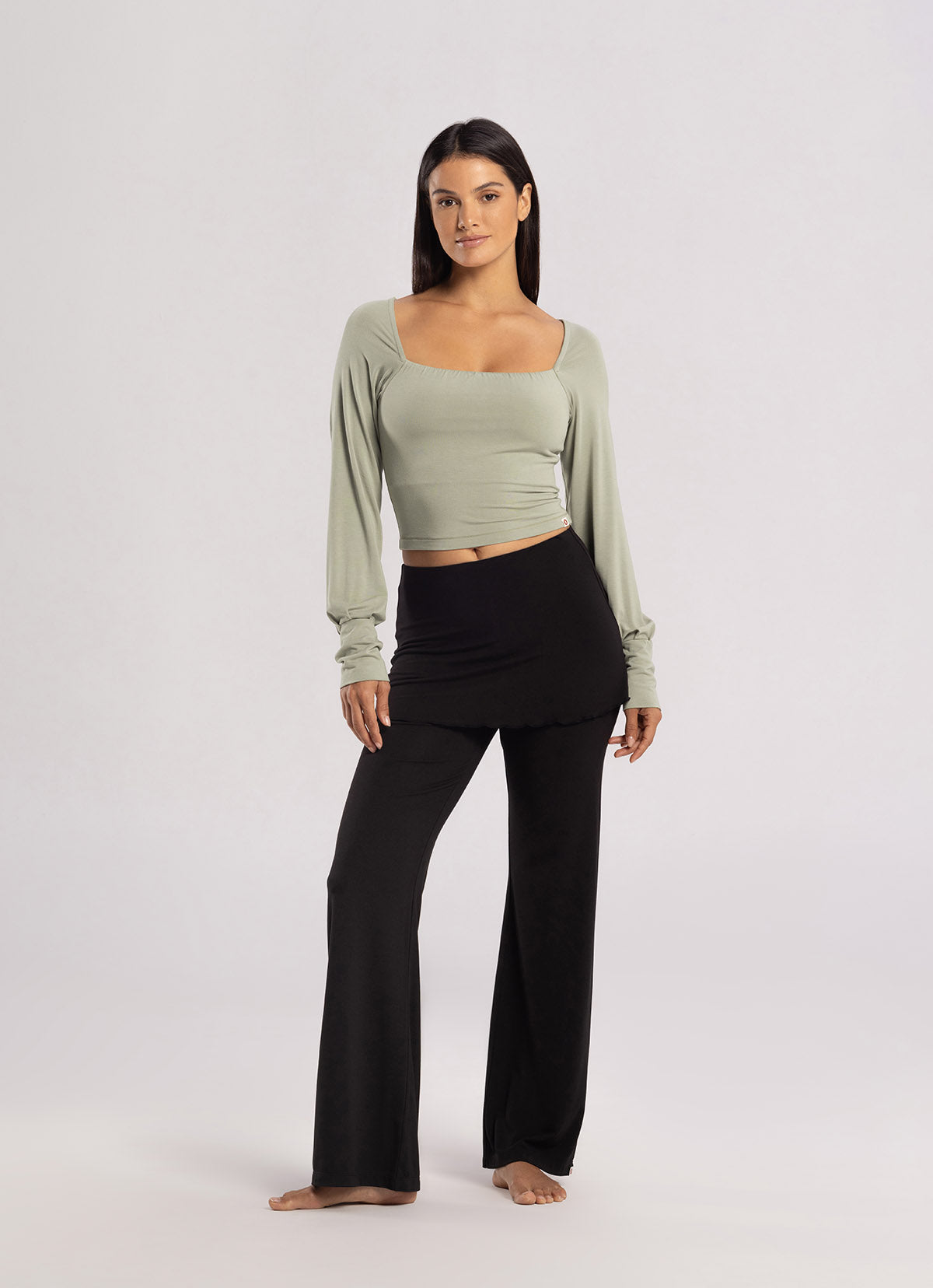 Layered bolero top_Eucalyptus