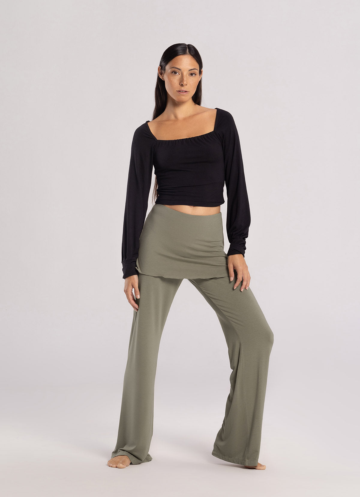 Layered bolero top_Black