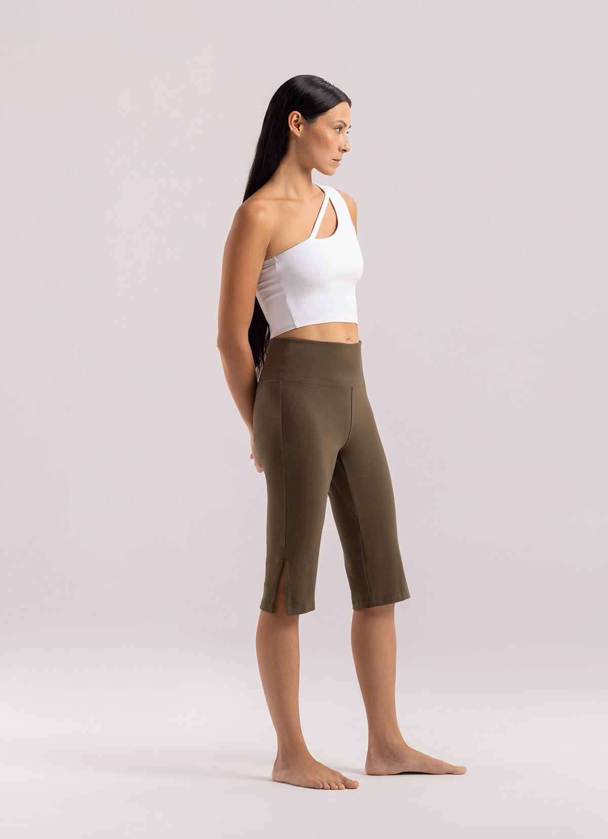Biker middle pants_Cocoa