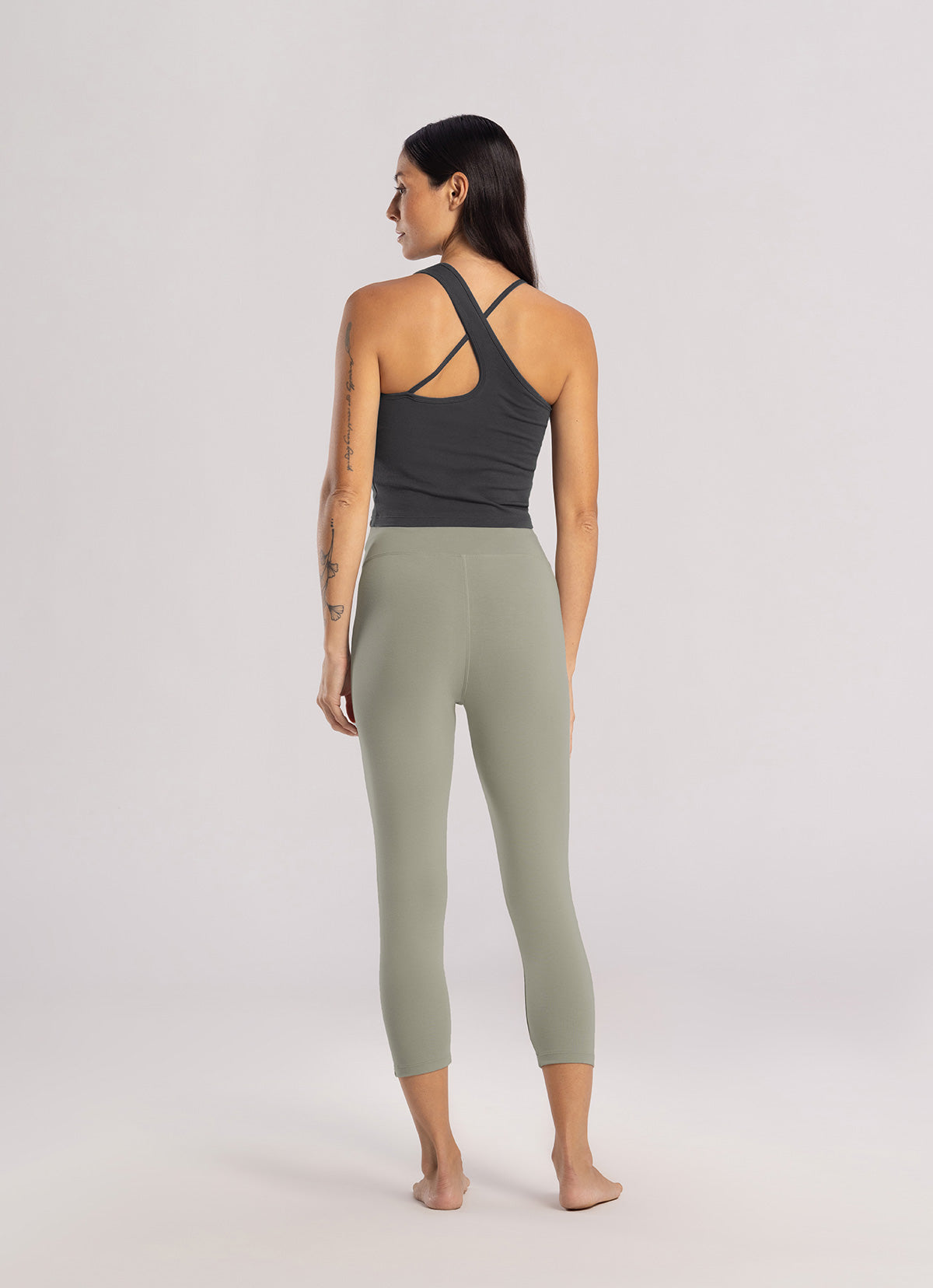 Bamboo simple crop pants_Eucalyptus