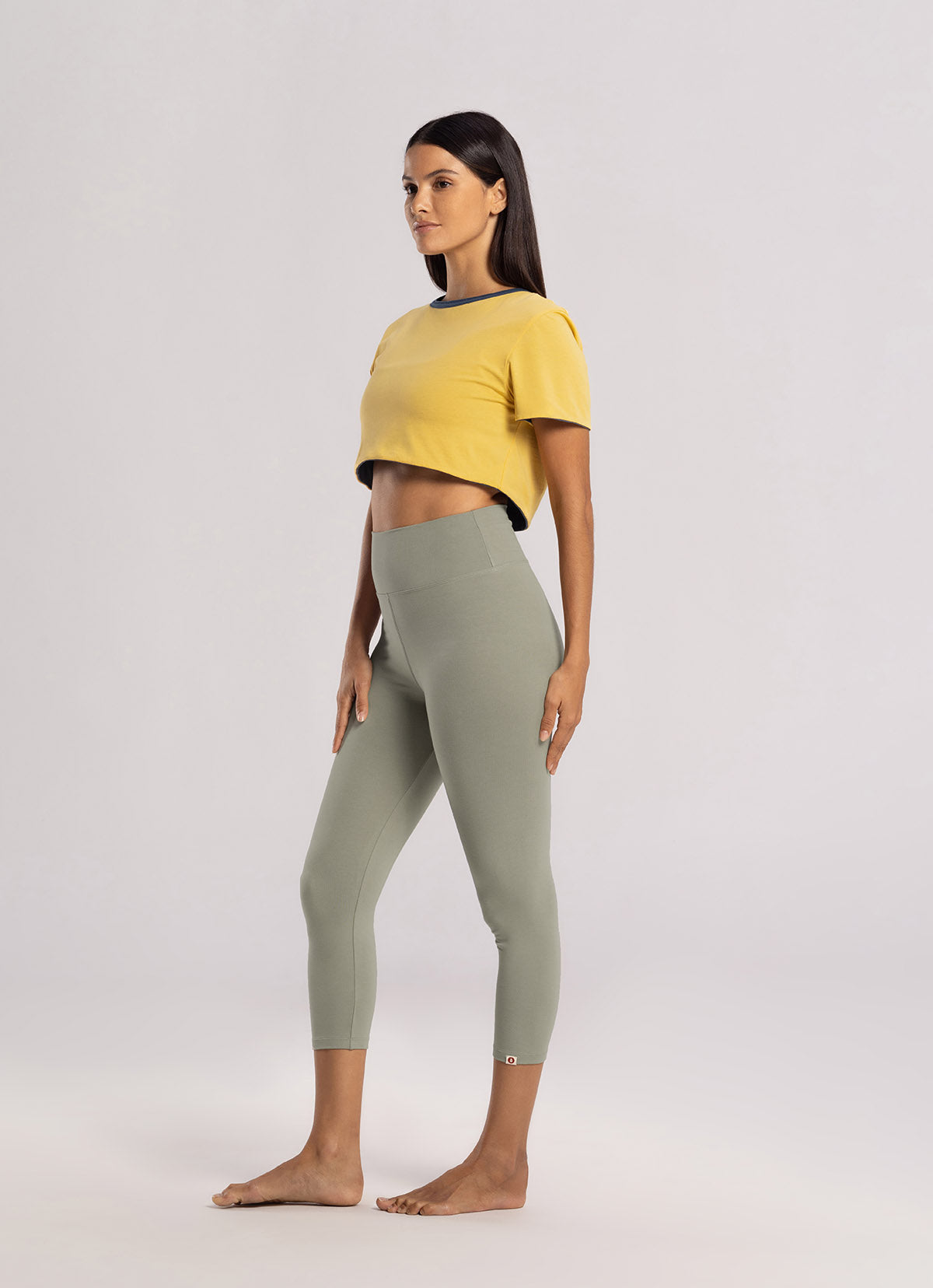 Bamboo simple crop pants_Eucalyptus