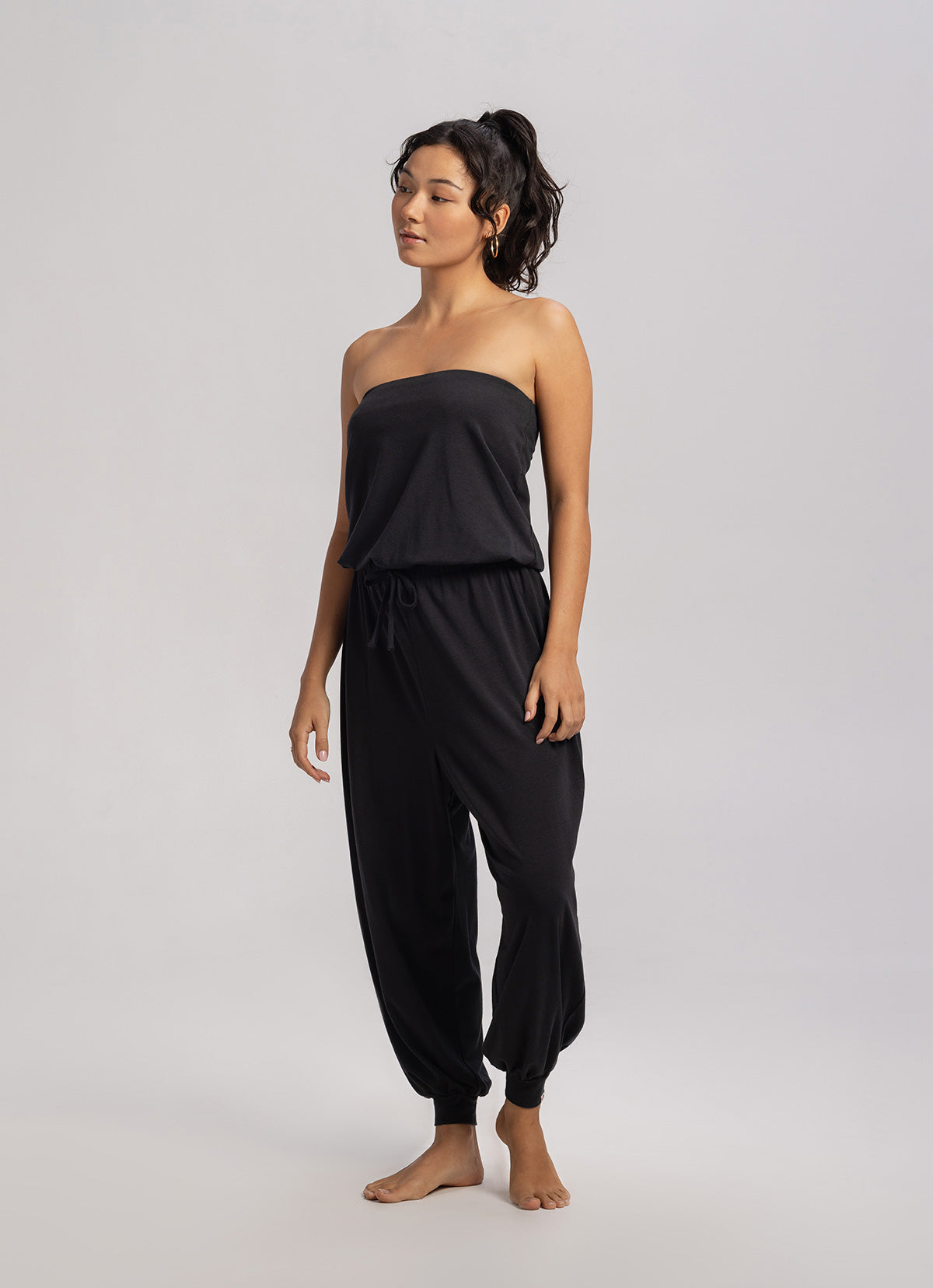 Simple tube jumpsuit_Black