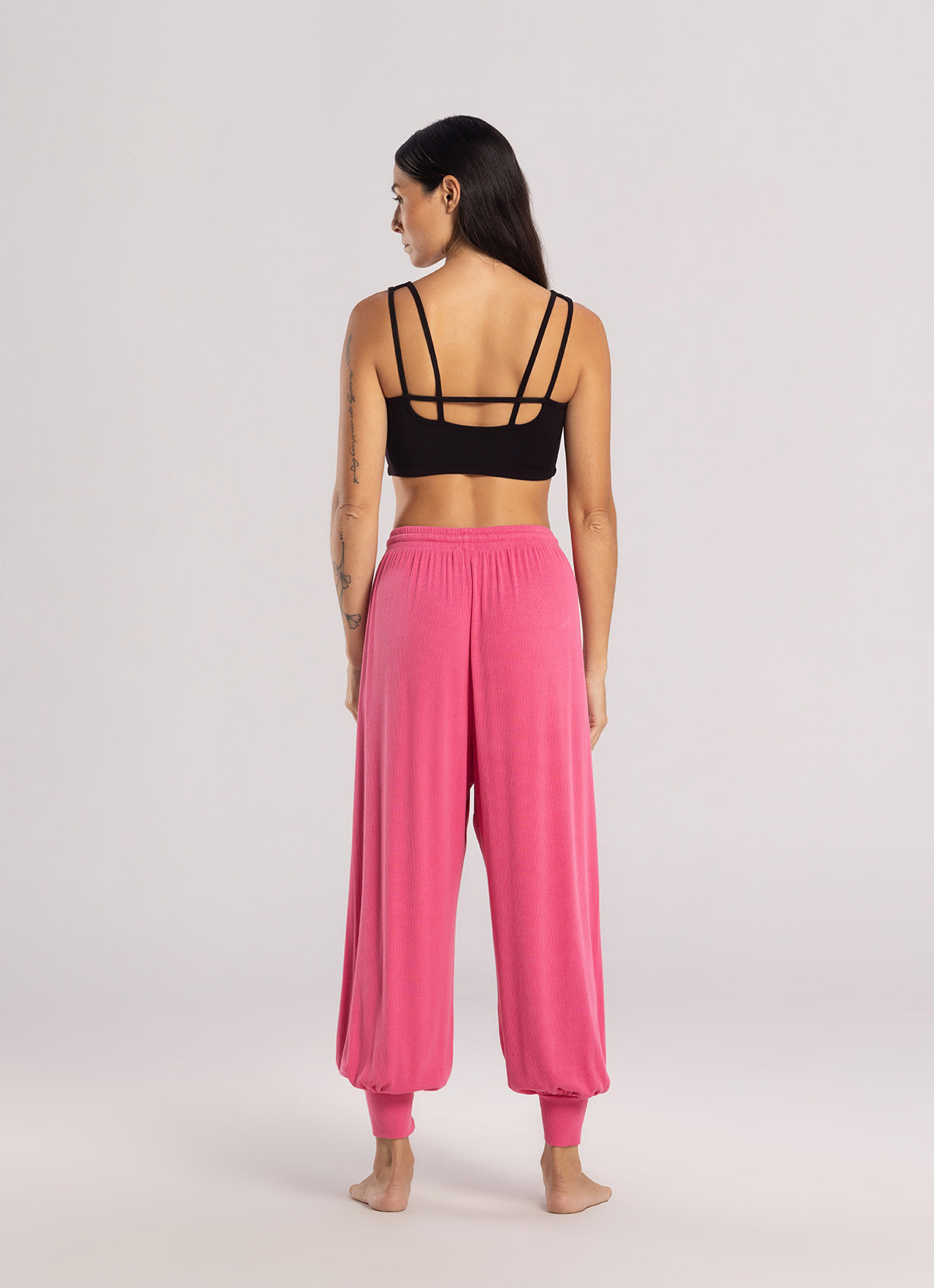 Square strap bra top_Black