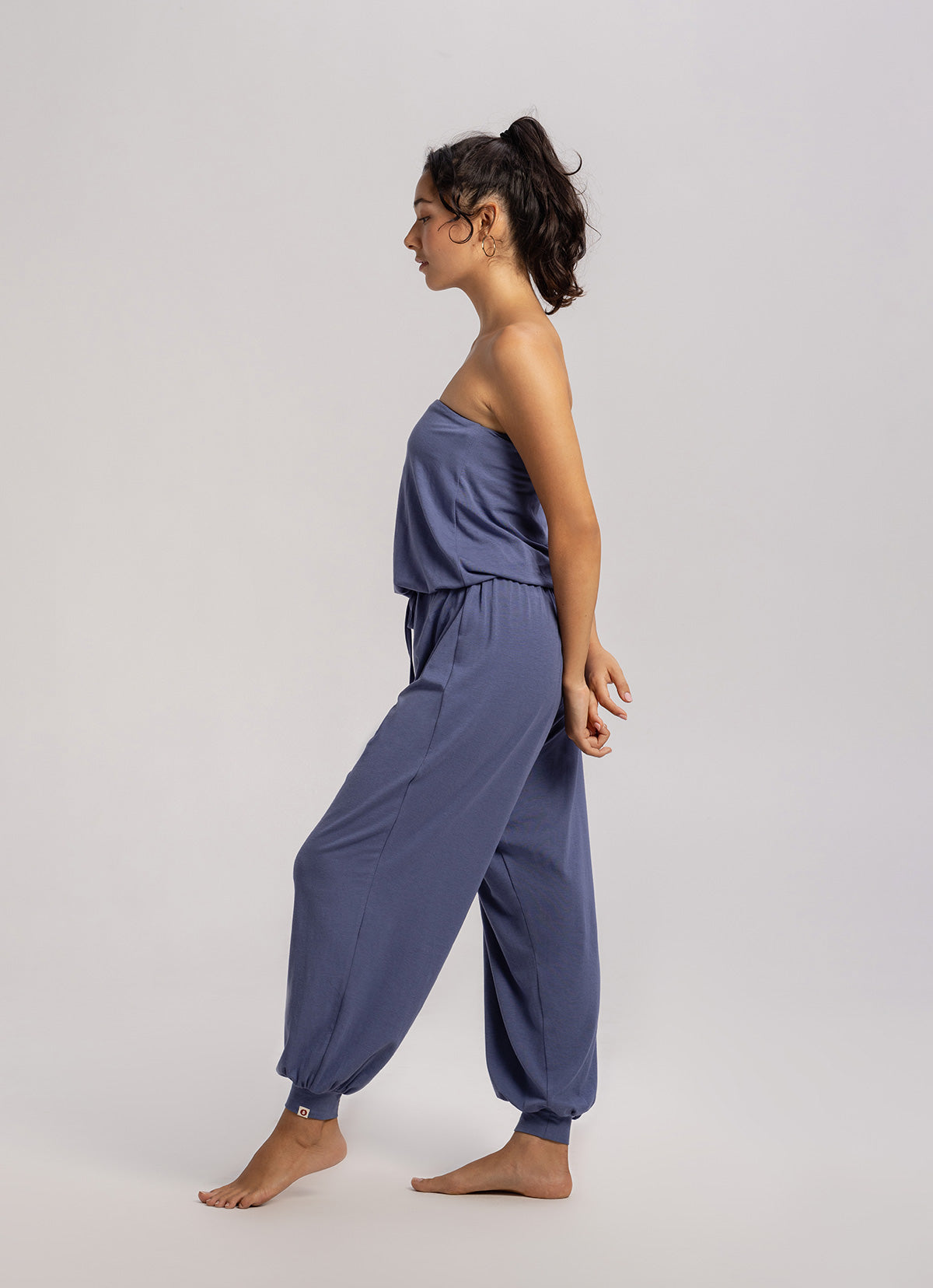 Simple tube jumpsuit_Grey Blue