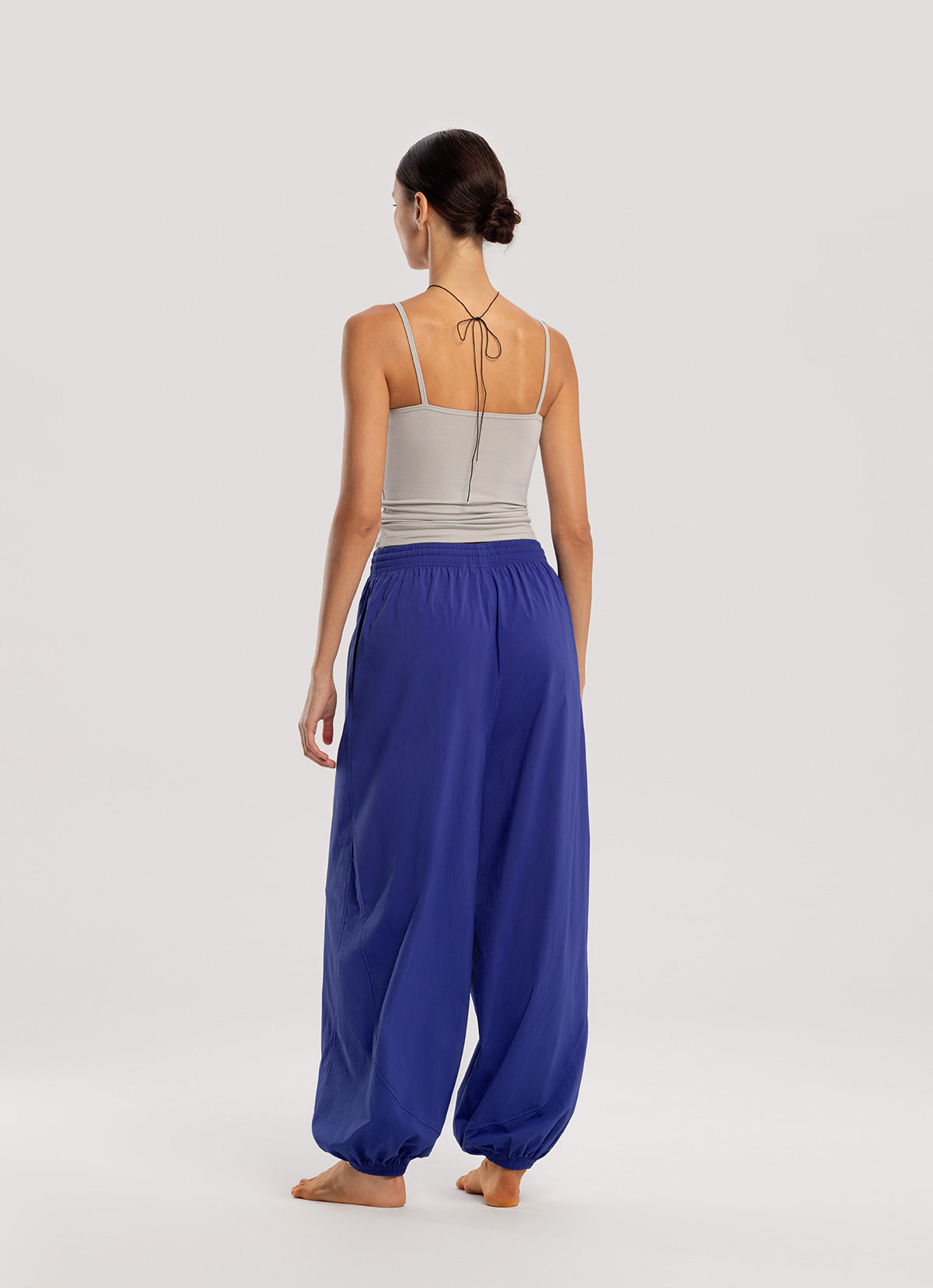 Diagonal jogger pants (Nylon ver.) (Unisex)_Spectrum Blue