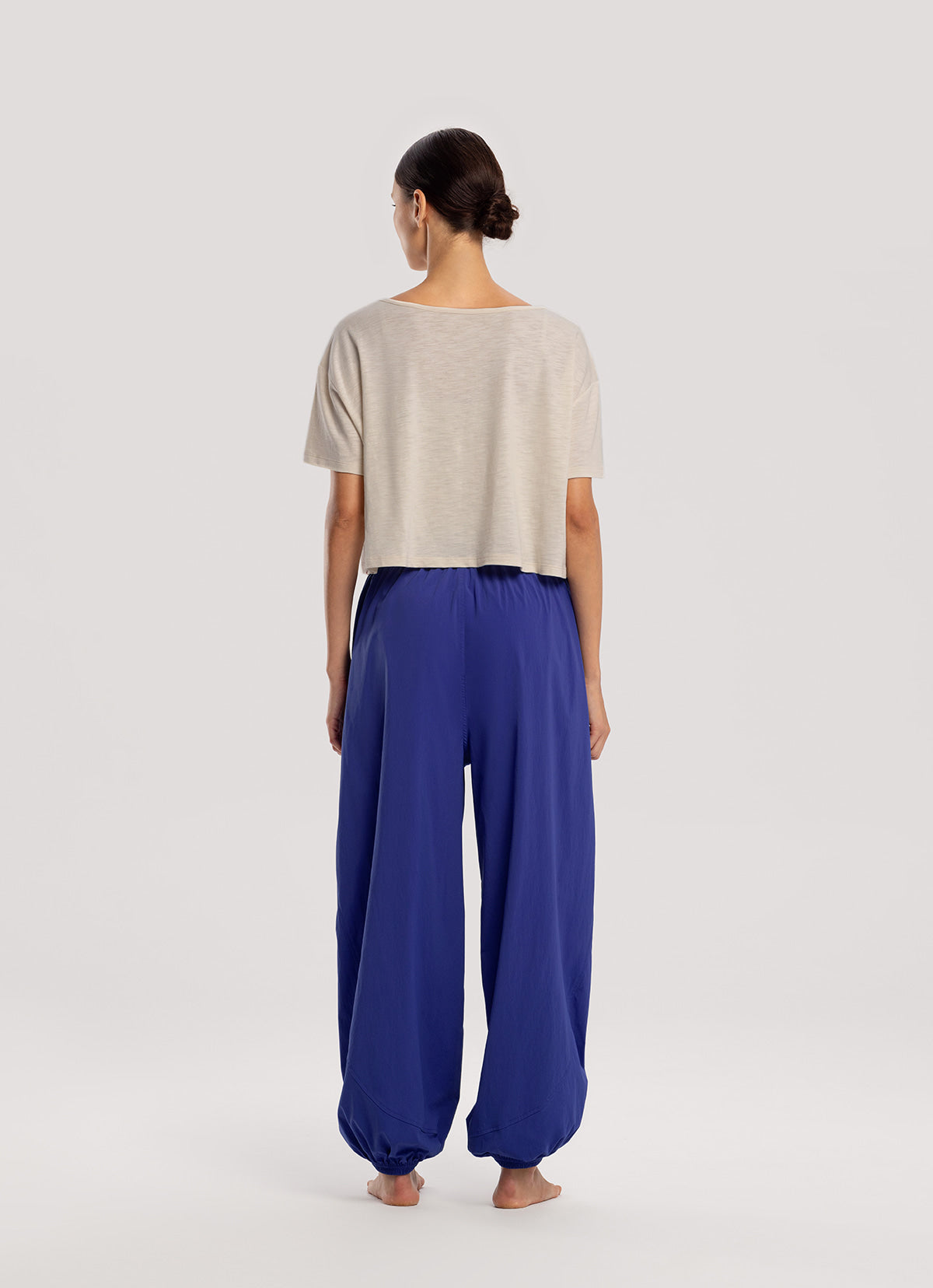Diagonal jogger pants (Nylon ver.) (Unisex)_Spectrum Blue