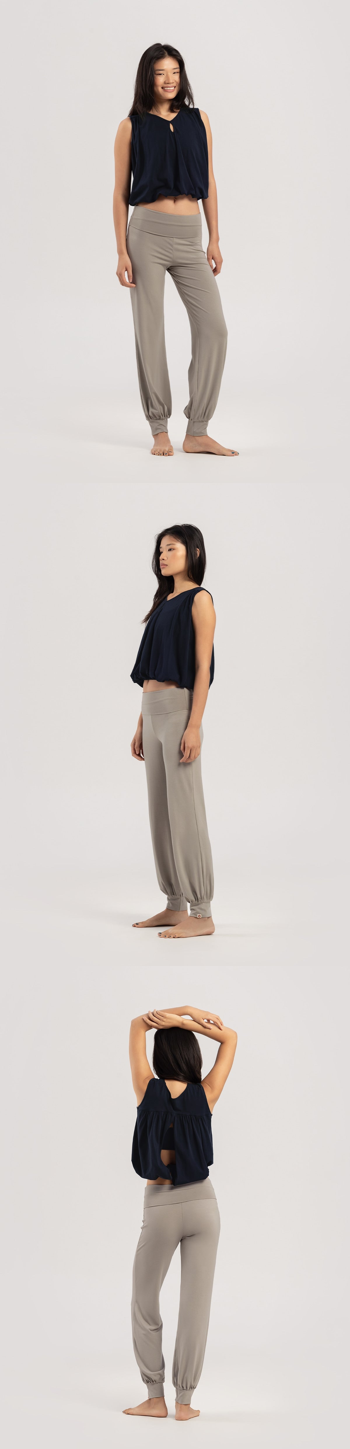 Keyhole shirring sleeveless_Sky Captain
