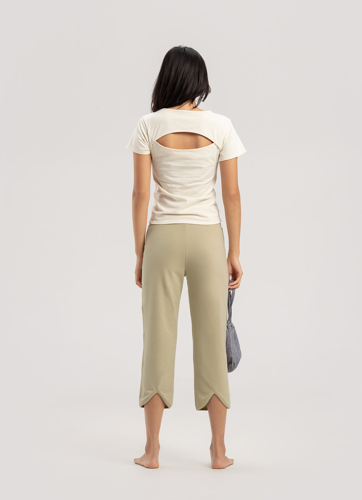 Cut-out short sleeve_Turtledove