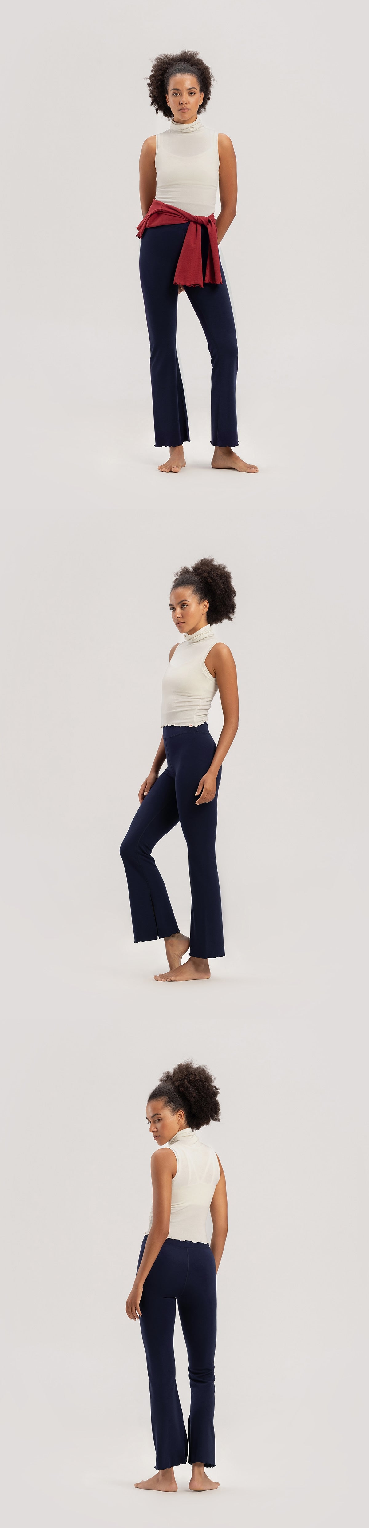 Soft turtleneck sleeveless_Silver Birch