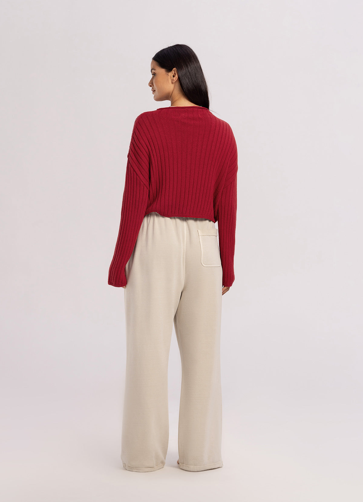 Loose sweat pants (Unisex)_Taupe