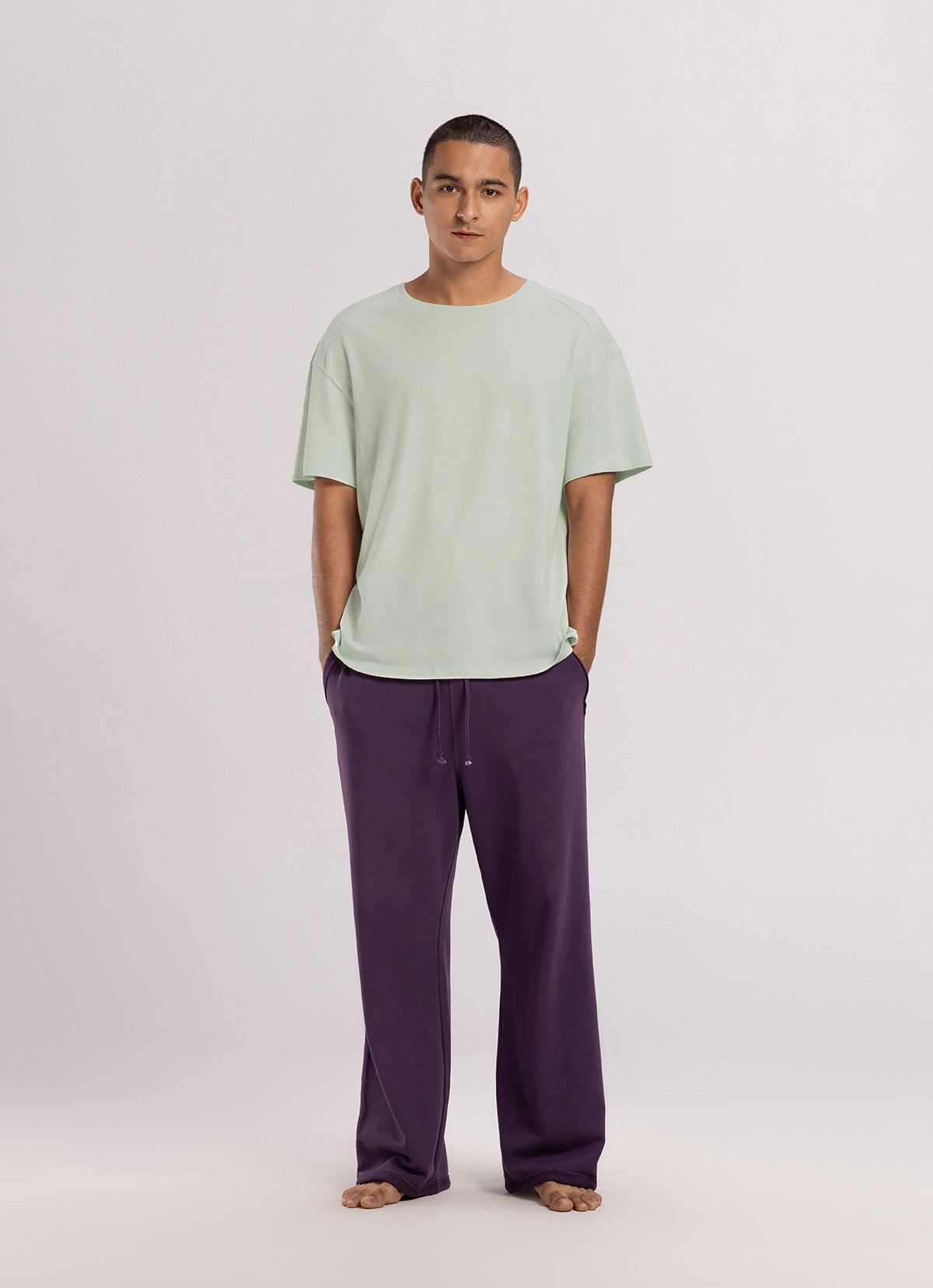 Loose sweat pants (Unisex)_Plum Perfect