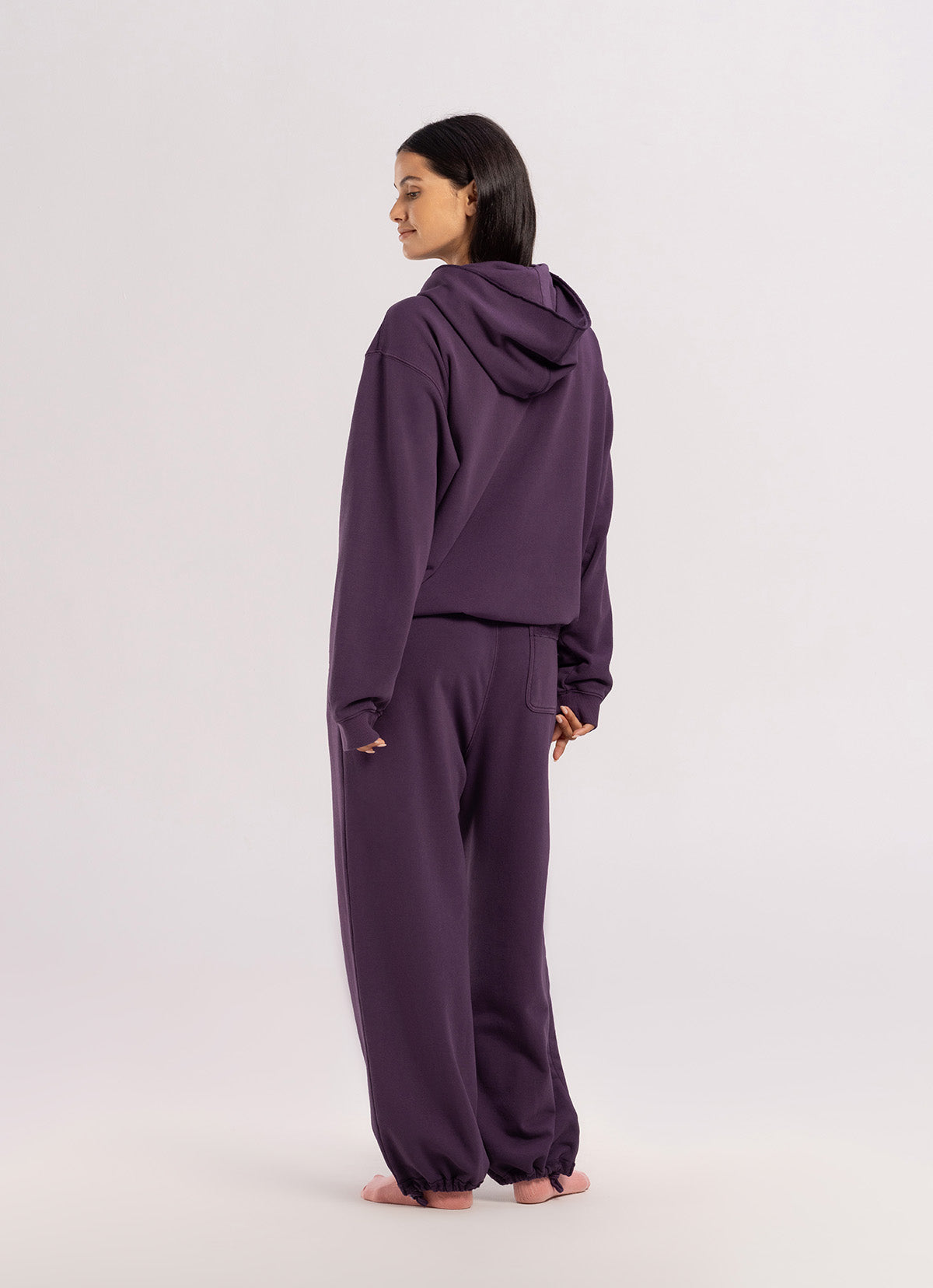 Loose string hoodie (Unisex)_Plum Perfect