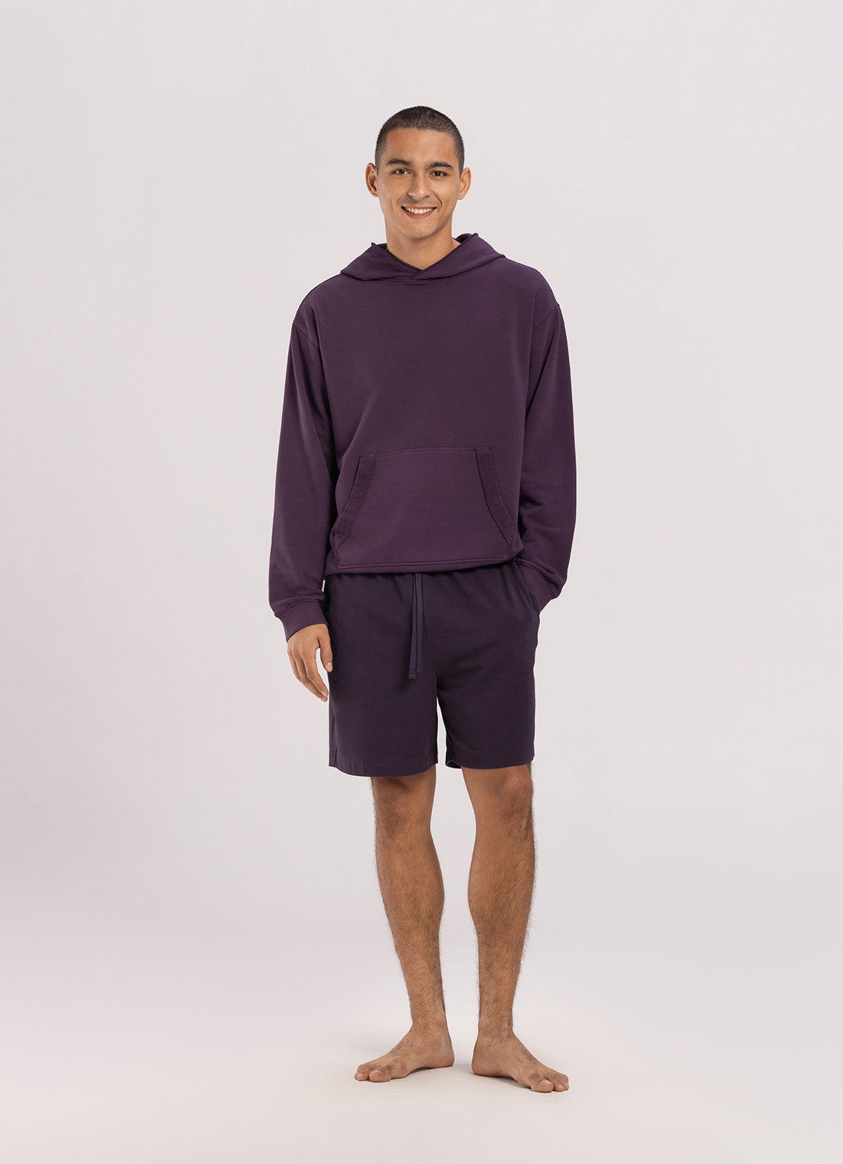 Loose string hoodie (Unisex)_Plum Perfect