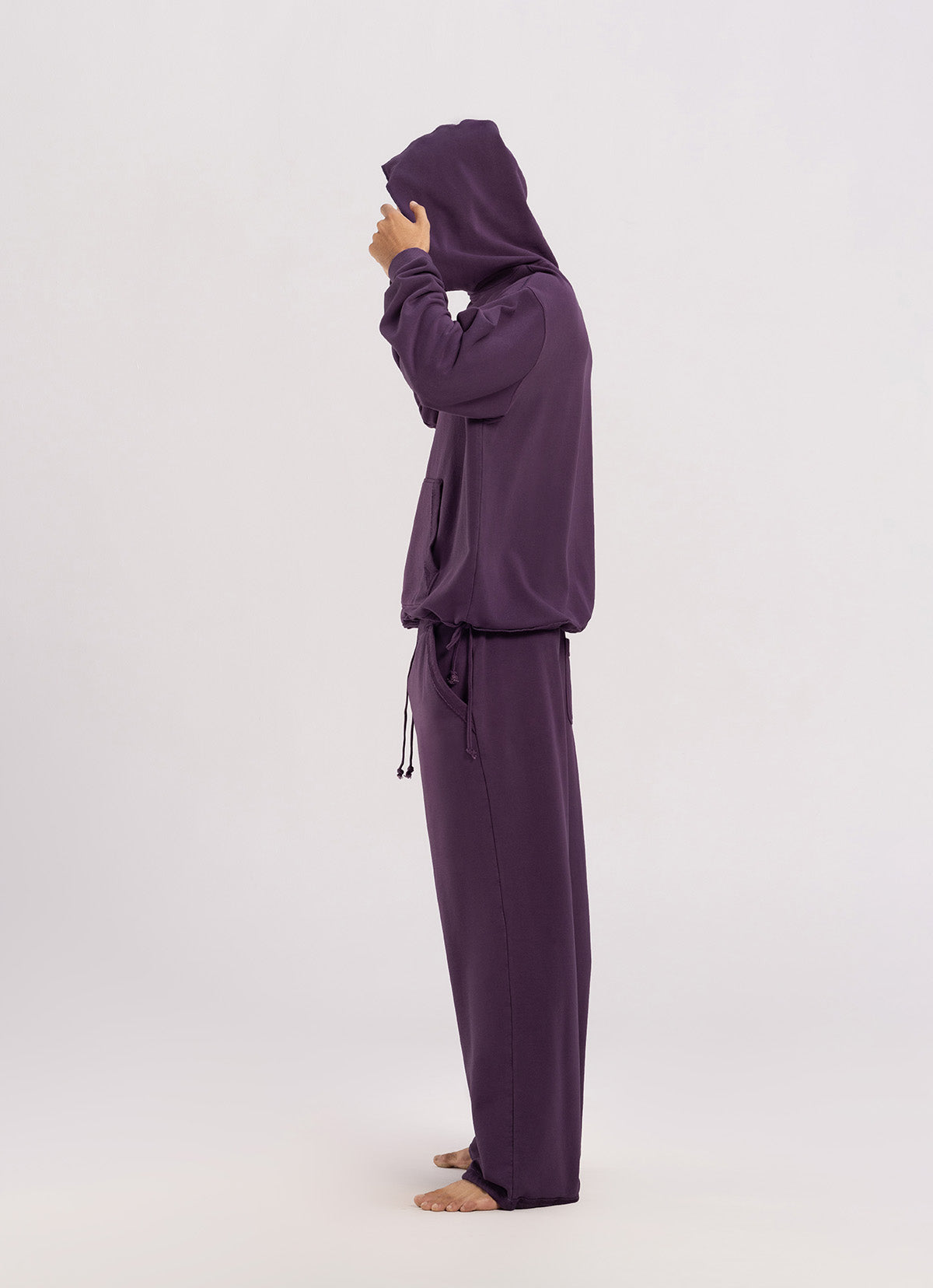 Loose string hoodie (Unisex)_Plum Perfect