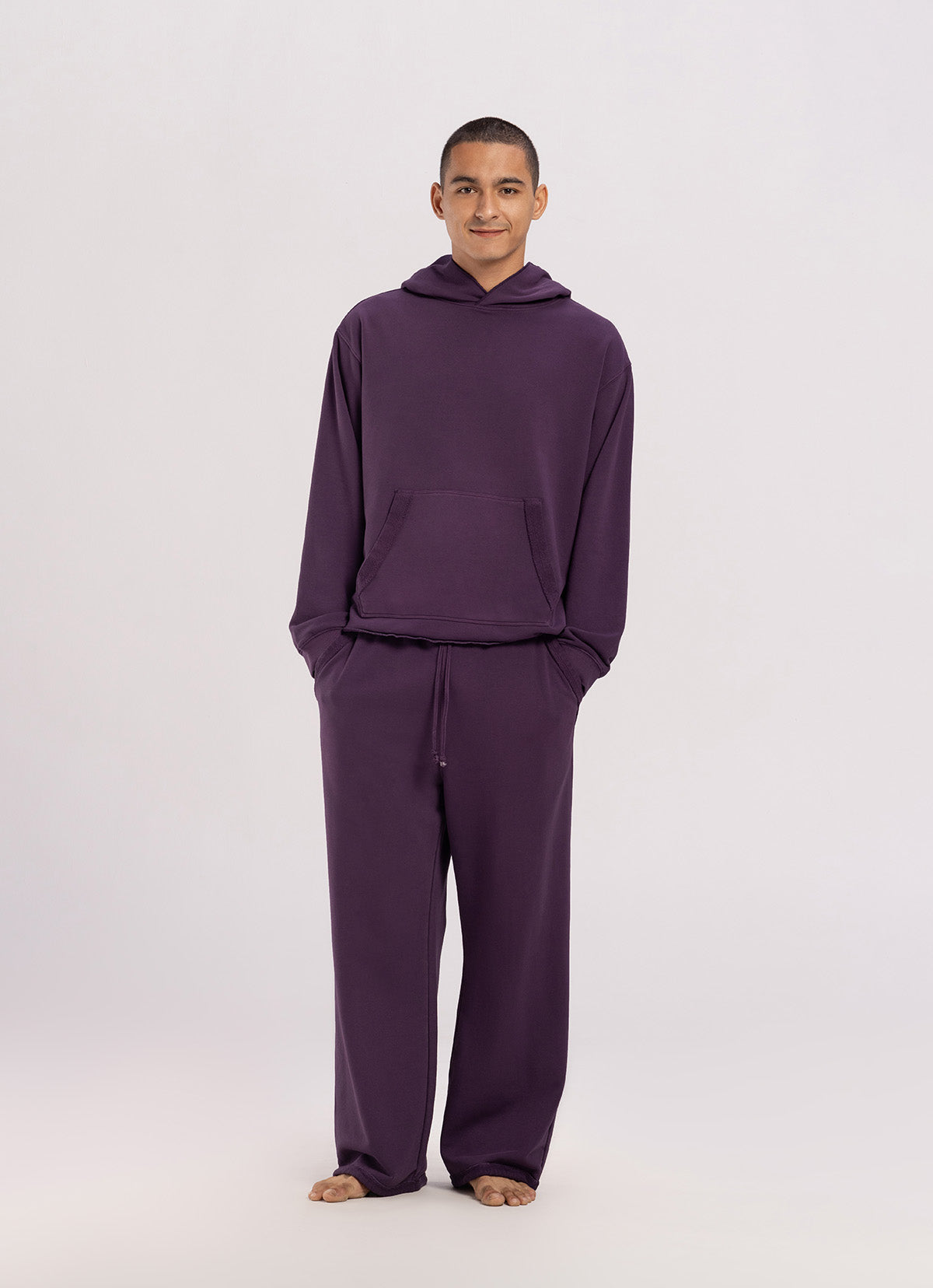 Loose string hoodie (Unisex)_Plum Perfect