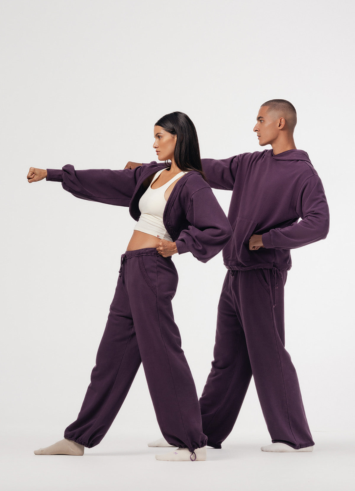 Loose sweat pants (Unisex)_Plum Perfect