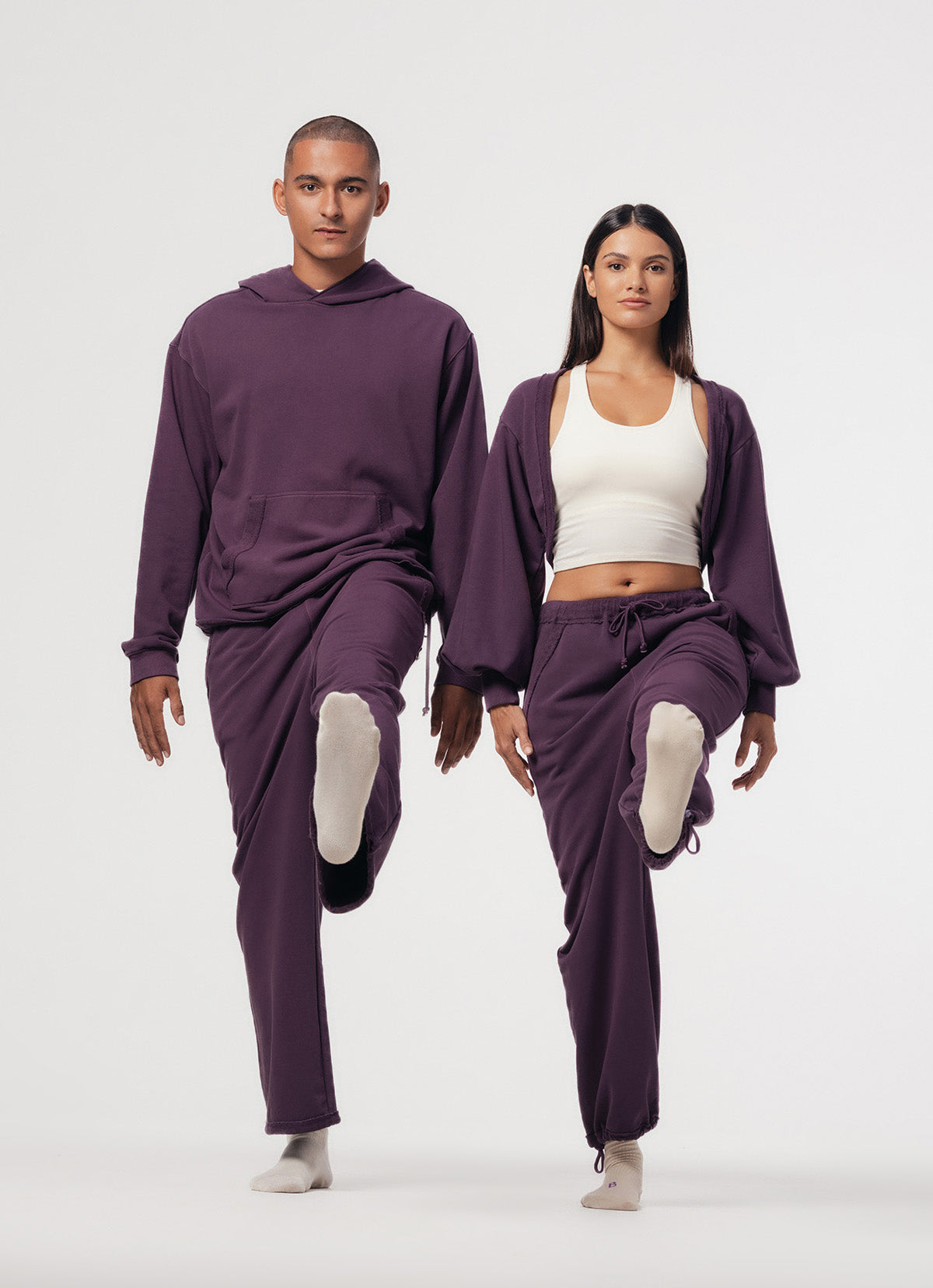 Loose string hoodie (Unisex)_Plum Perfect