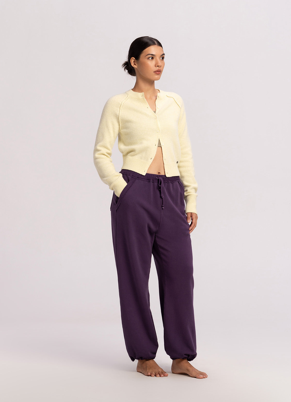 Loose sweat pants (Unisex)_Plum Perfect