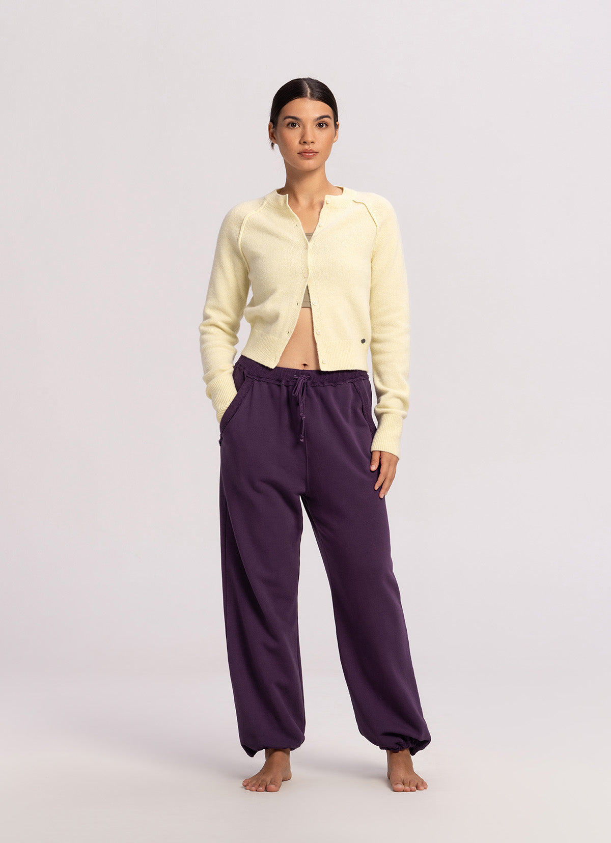 Loose sweat pants (Unisex)_Plum Perfect