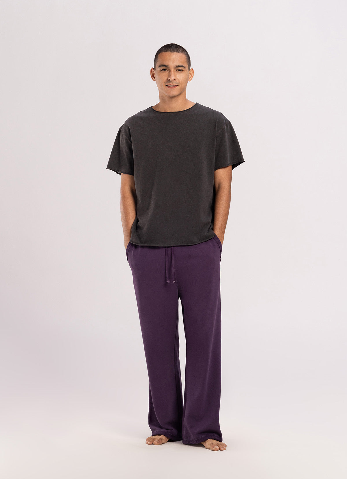 Loose sweat pants (Unisex)_Plum Perfect