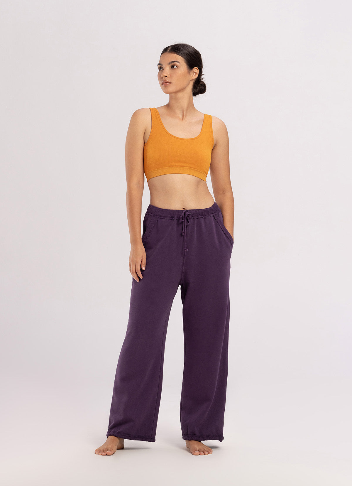 Loose sweat pants (Unisex)_Plum Perfect