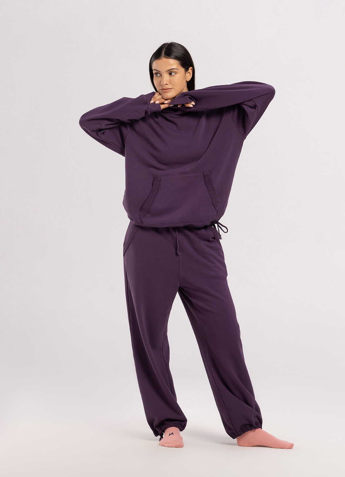 Loose sweat pants (Unisex)_Plum Perfect