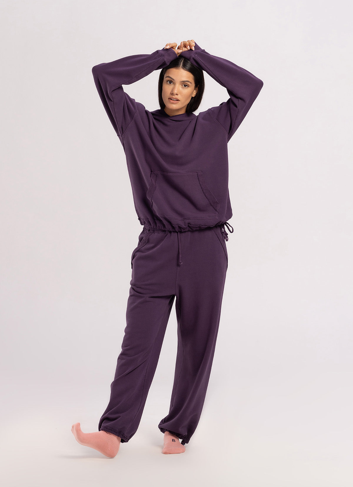 Loose sweat pants (Unisex)_Plum Perfect