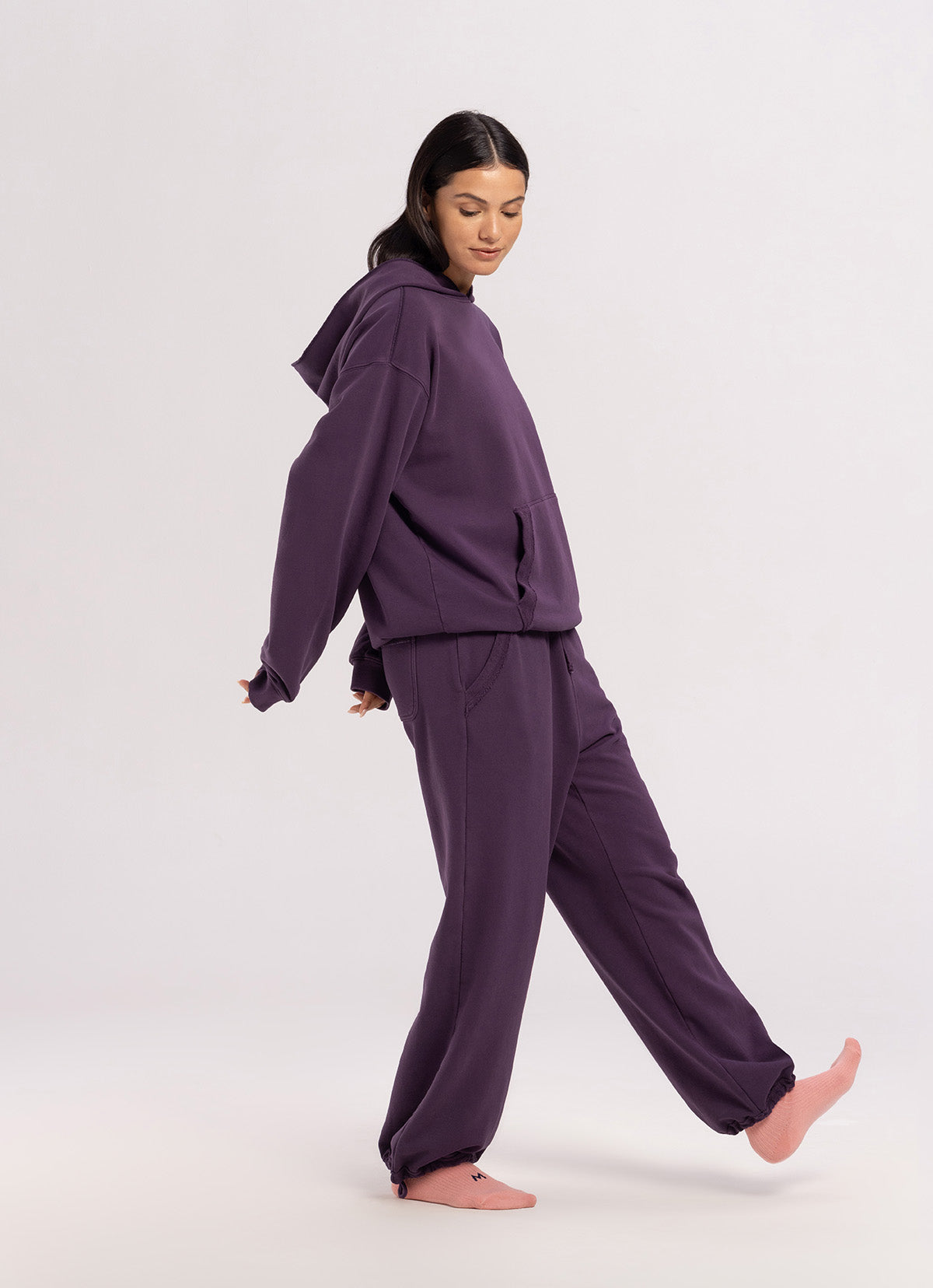 Loose sweat pants (Unisex)_Plum Perfect