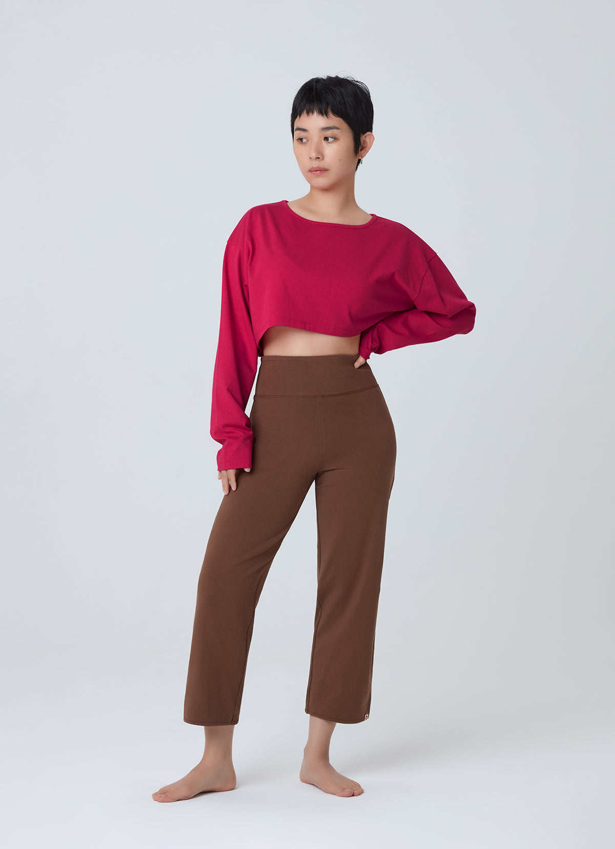 Wide long sleeve crop top_Love Potion