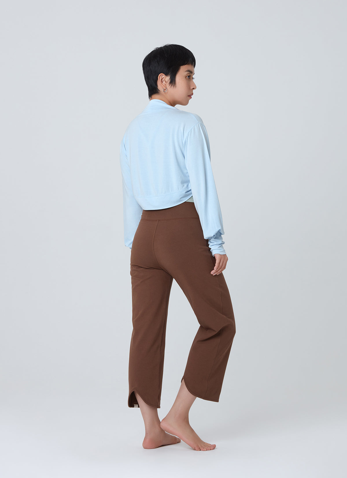Soft bolero mini jacket_Ice Water