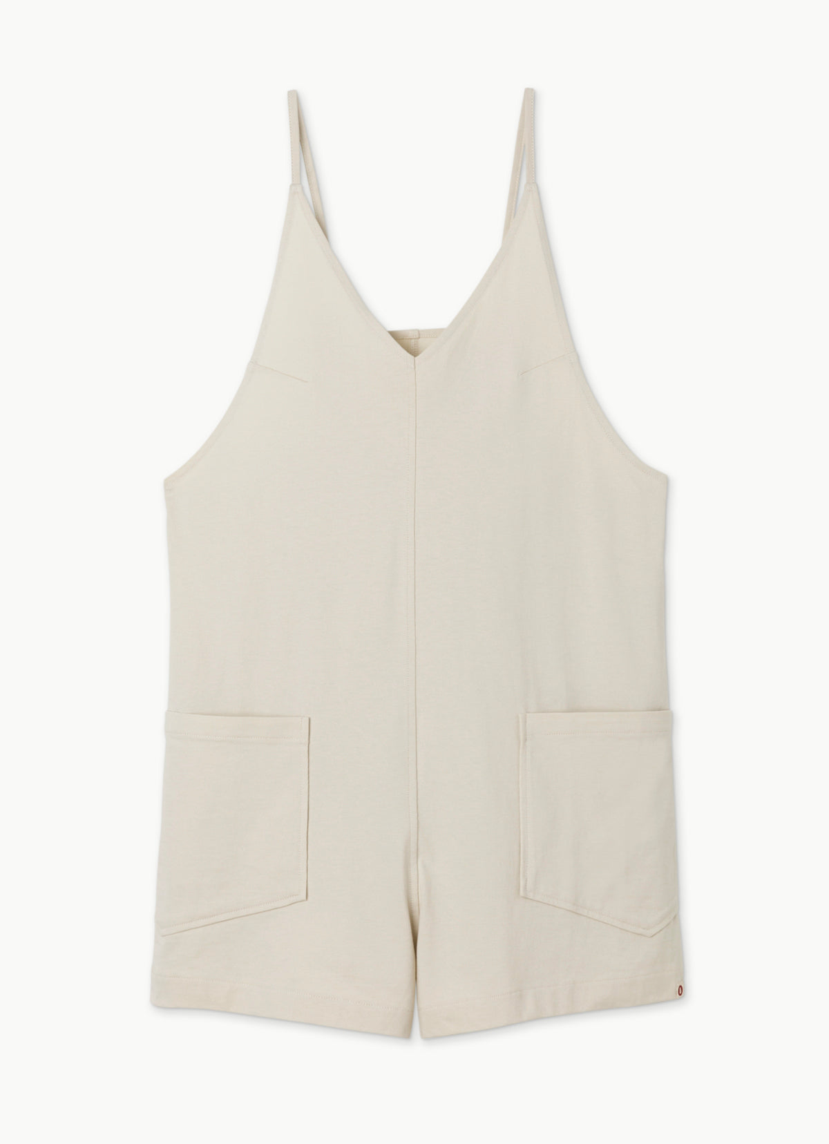 Tied pocket romper_Light Gray