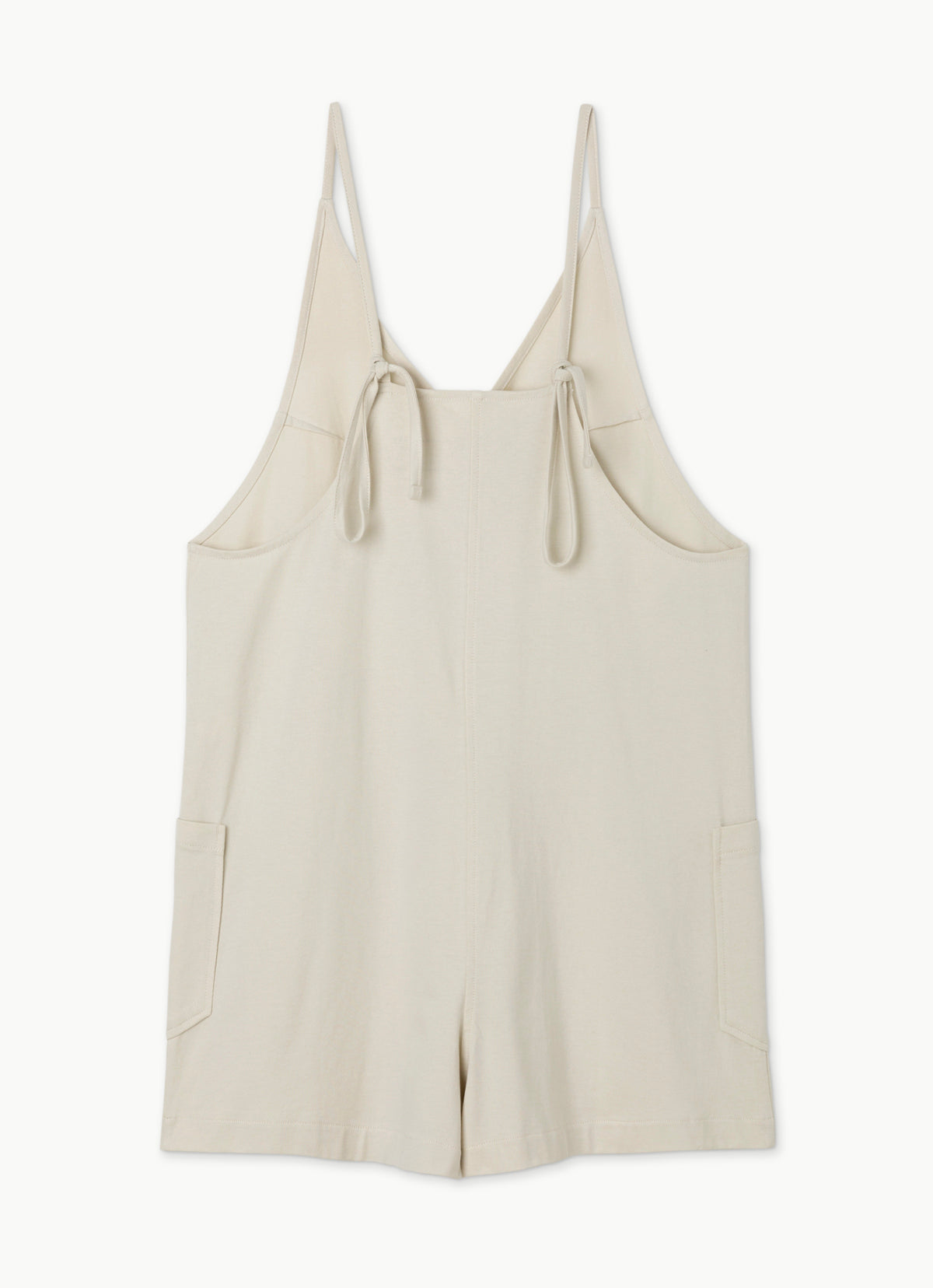 Tied pocket romper_Light Gray