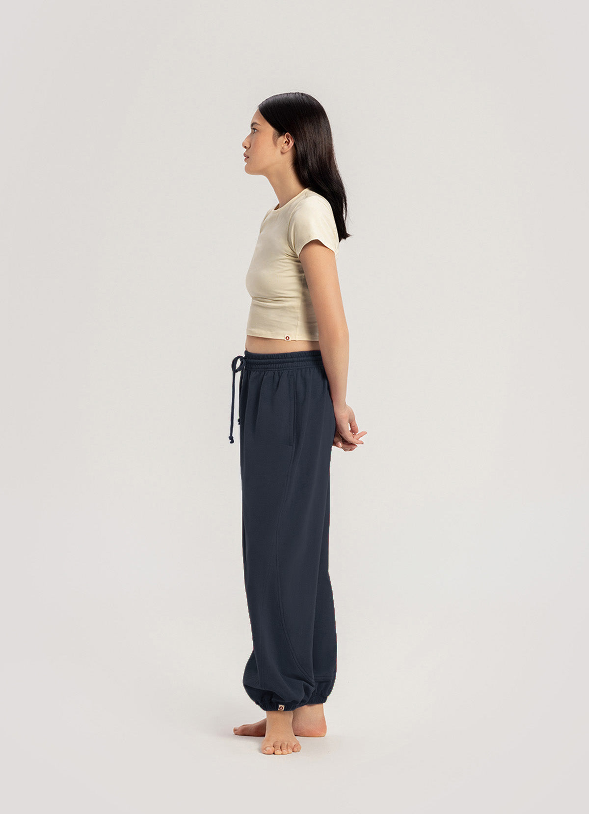 Diagonal jogger pants (Zurry ver.) (Unisex)_Blueberry