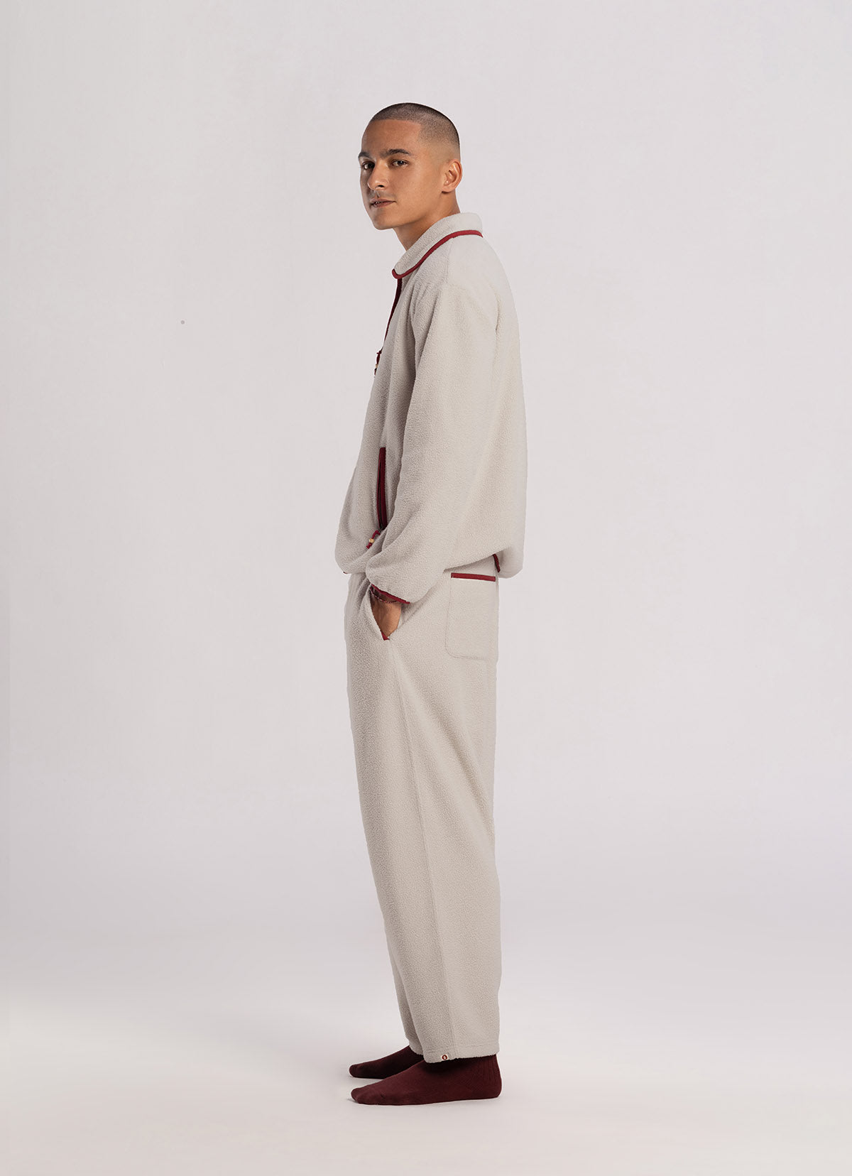 Bind fleece pants (Unisex)_Summer Sand