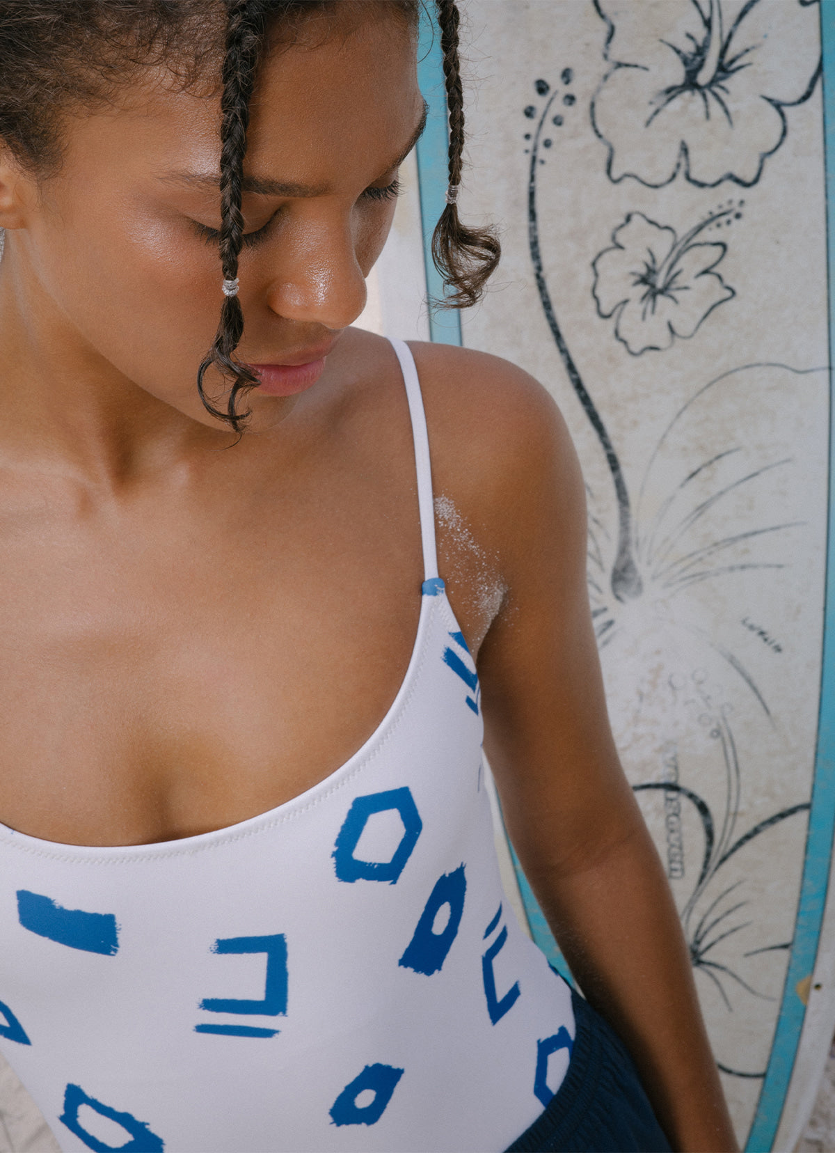 Simple swimsuit_Ivory Multi