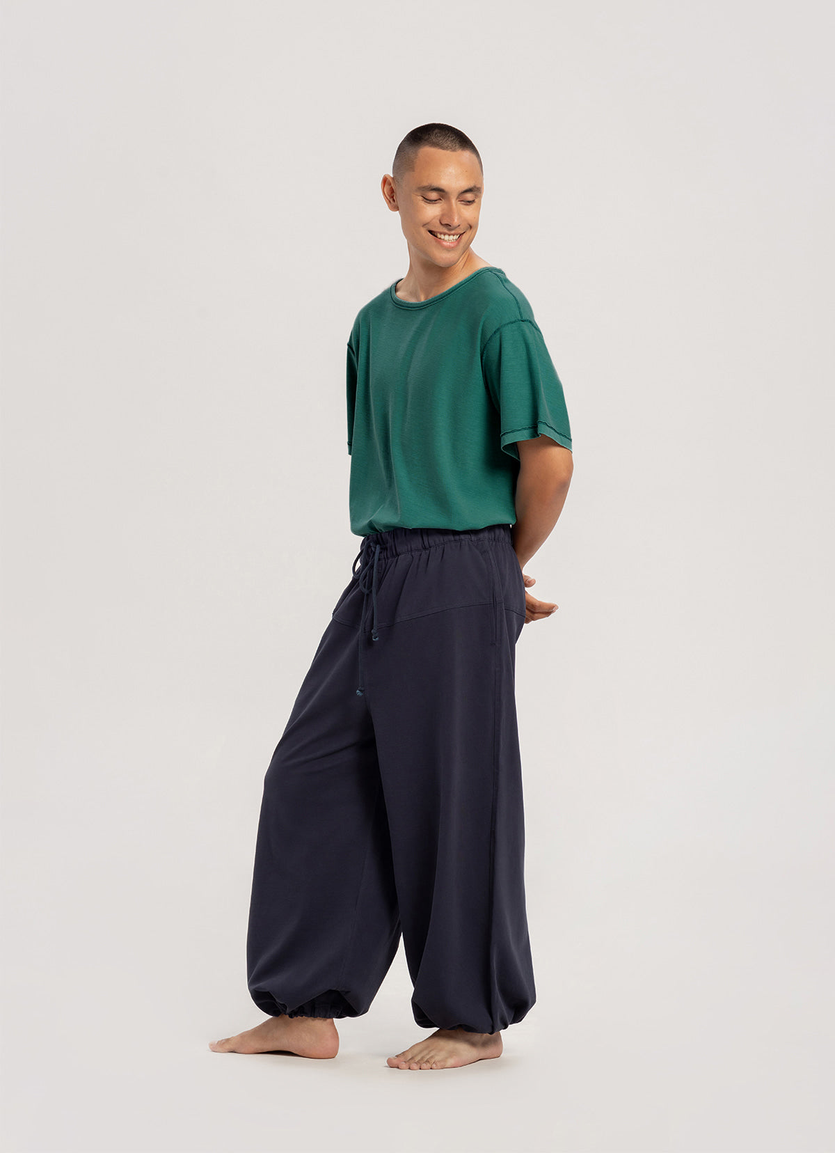 Horizon wide pants (Unisex)_Blueberry