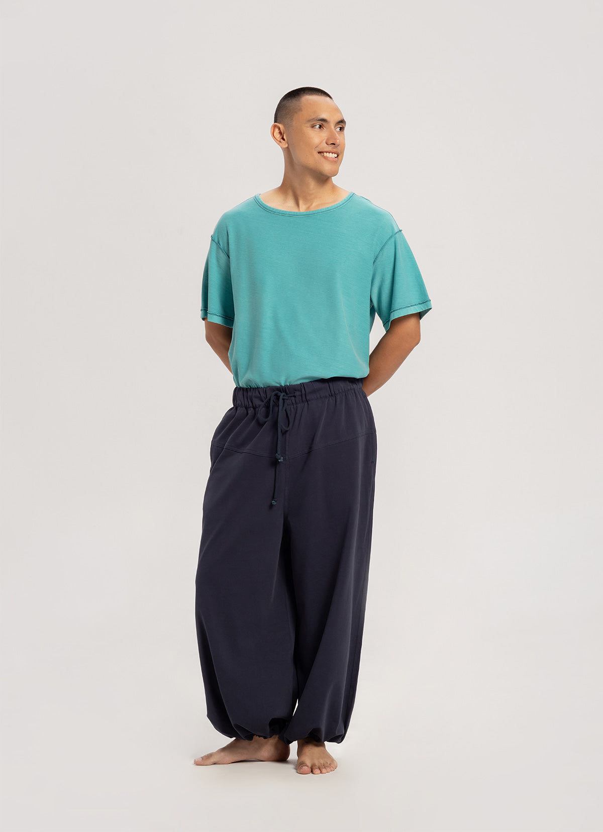 Horizon wide pants (Unisex)_Blueberry