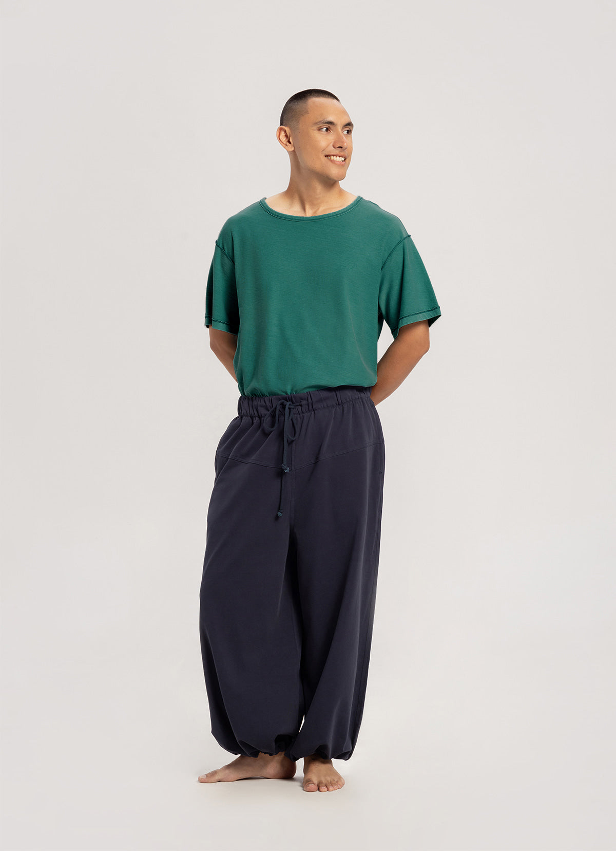Horizon wide pants (Unisex)_Blueberry