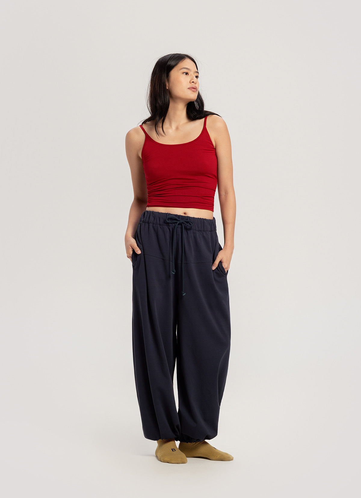 Horizon wide pants (Unisex)_Blueberry