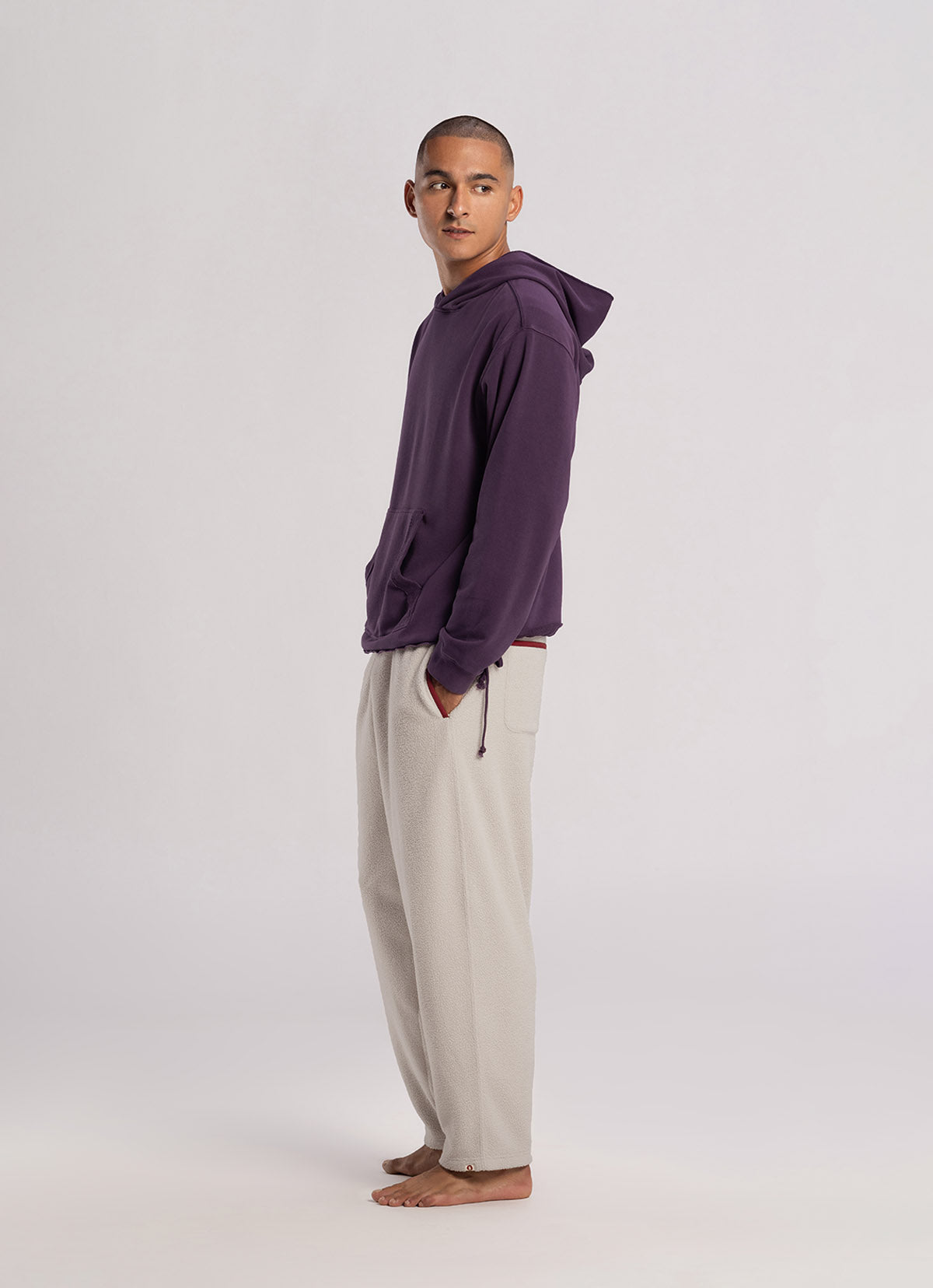 Bind fleece pants (Unisex)_Summer Sand