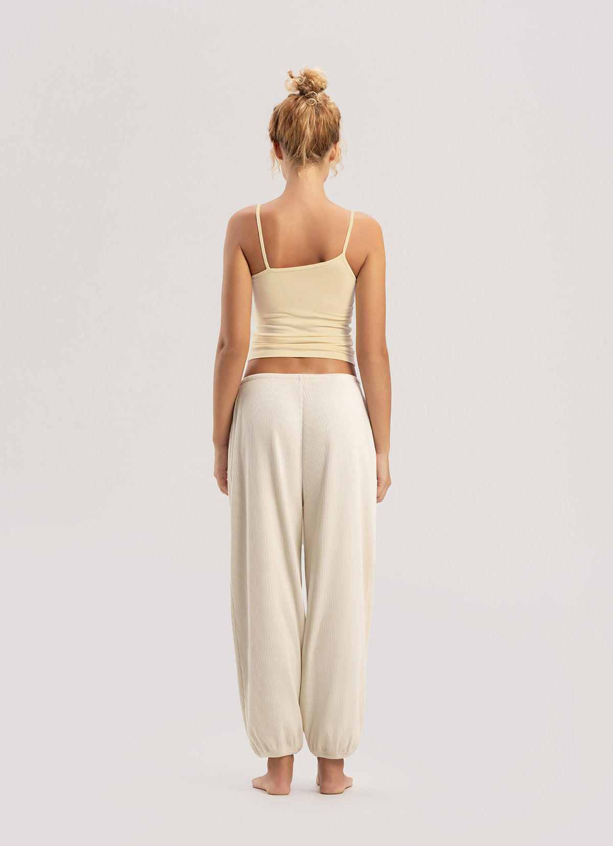 Rib jogger pants #3 (Warm ver.)_Silver Birch