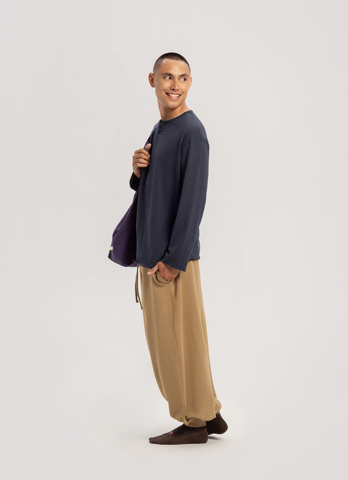 Rib ankle socks (Unisex)_Mole