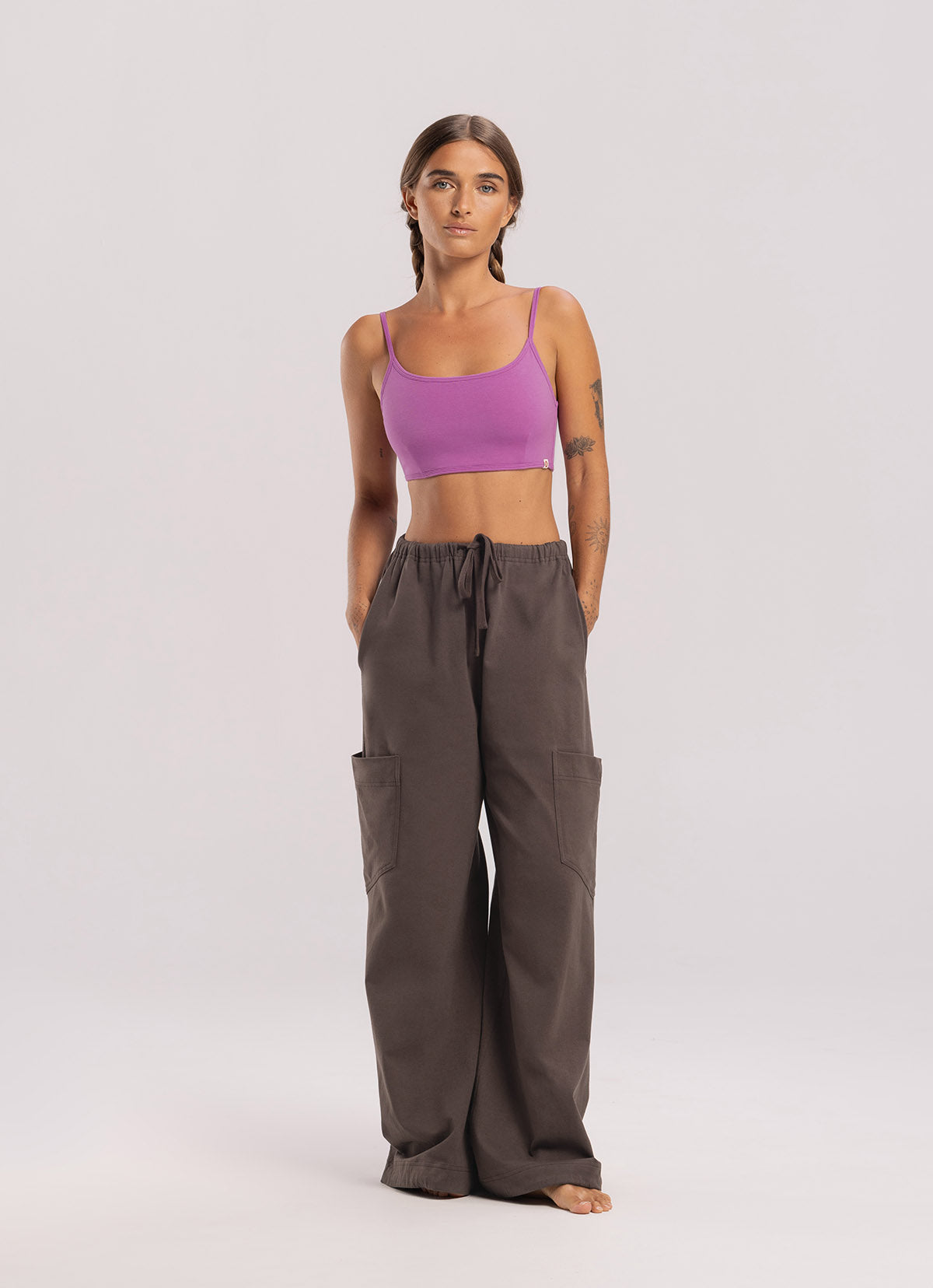 Out pocket wide pants_Hot Fudge